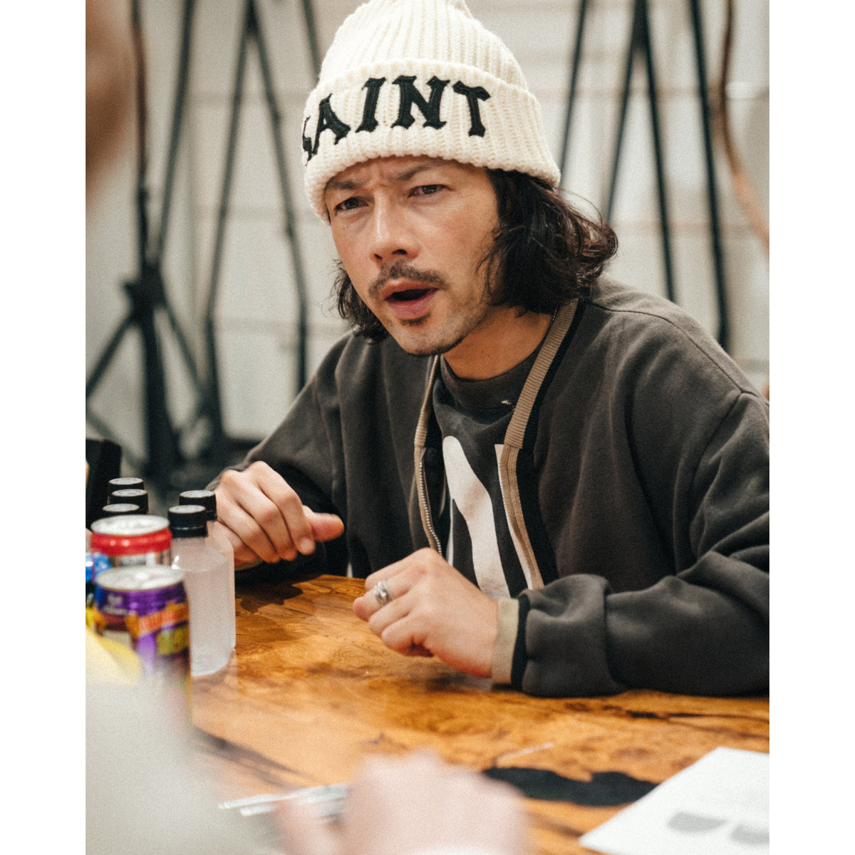 KNIT CAP/SAINT / WHITE