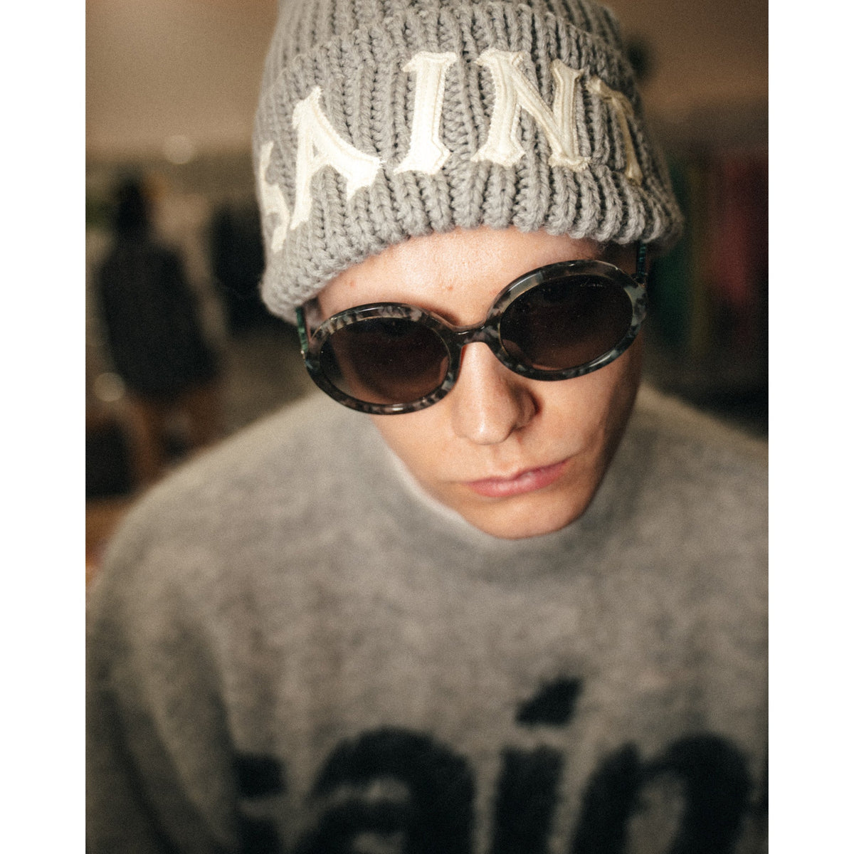KNIT CAP/SAINT / GRAY