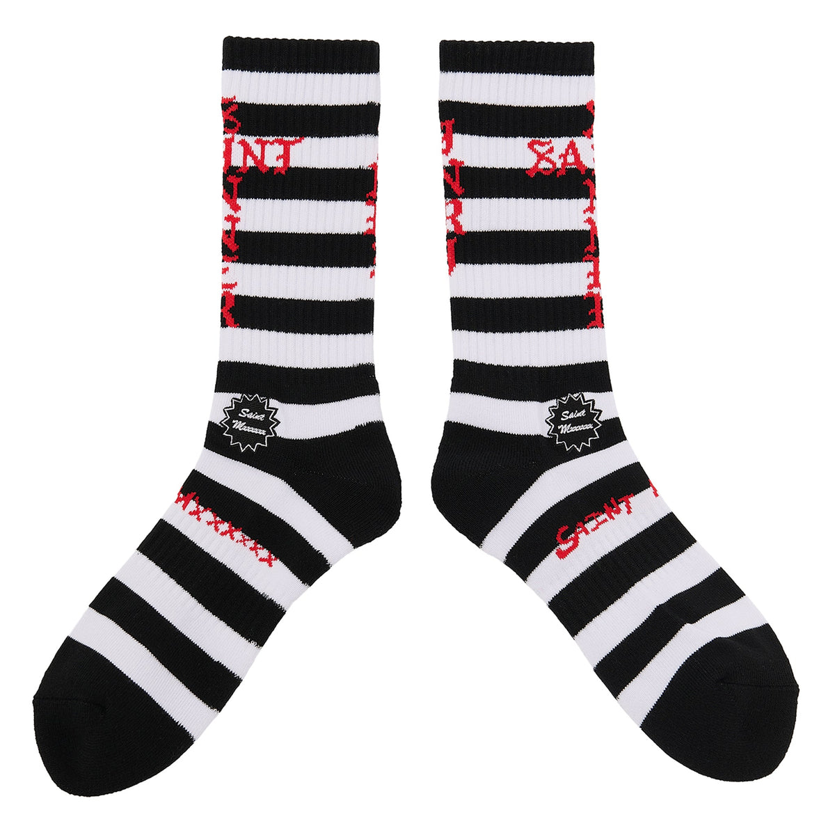 SOCKS/BORDER / BLACK+WHITE