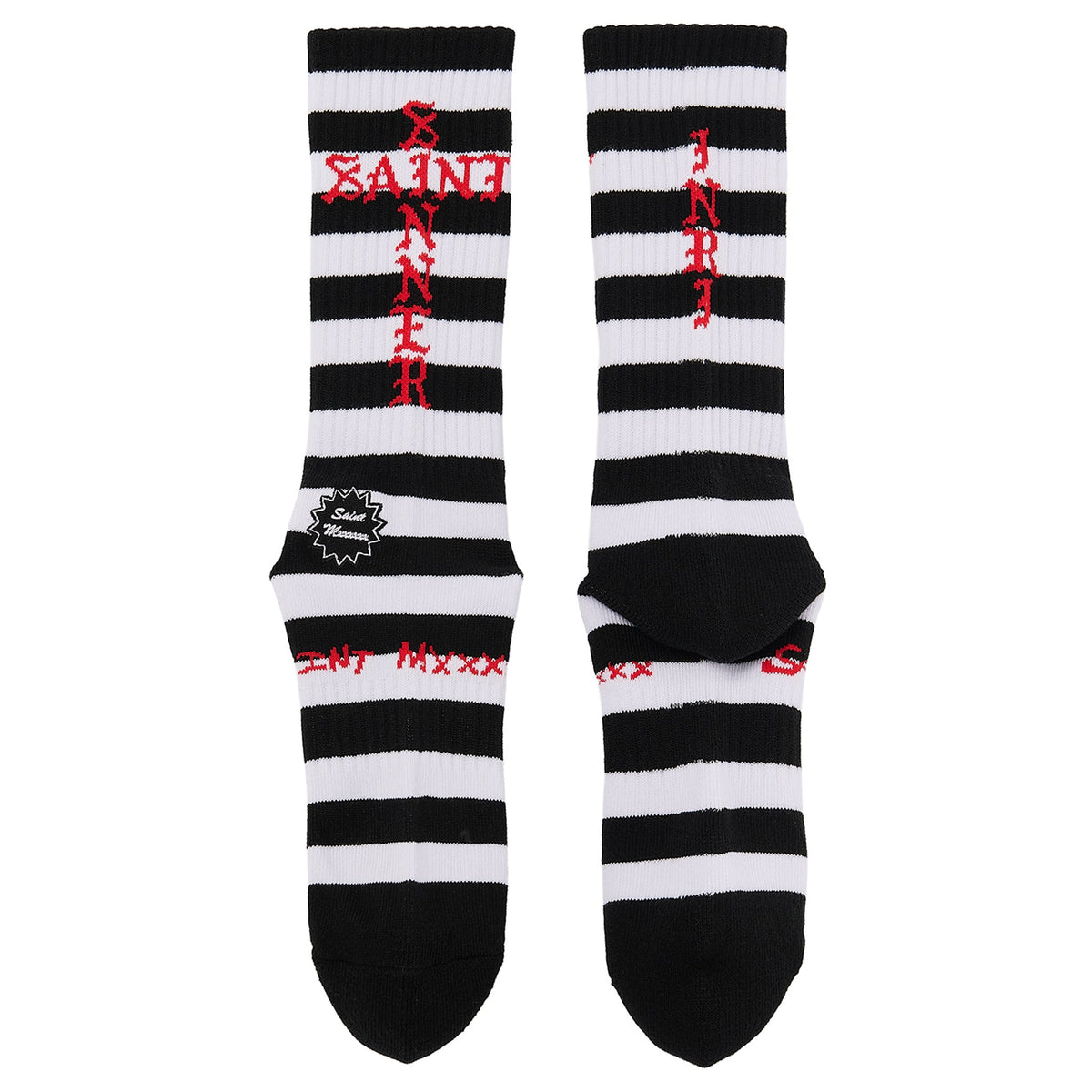 SOCKS/BORDER / BLACK+WHITE