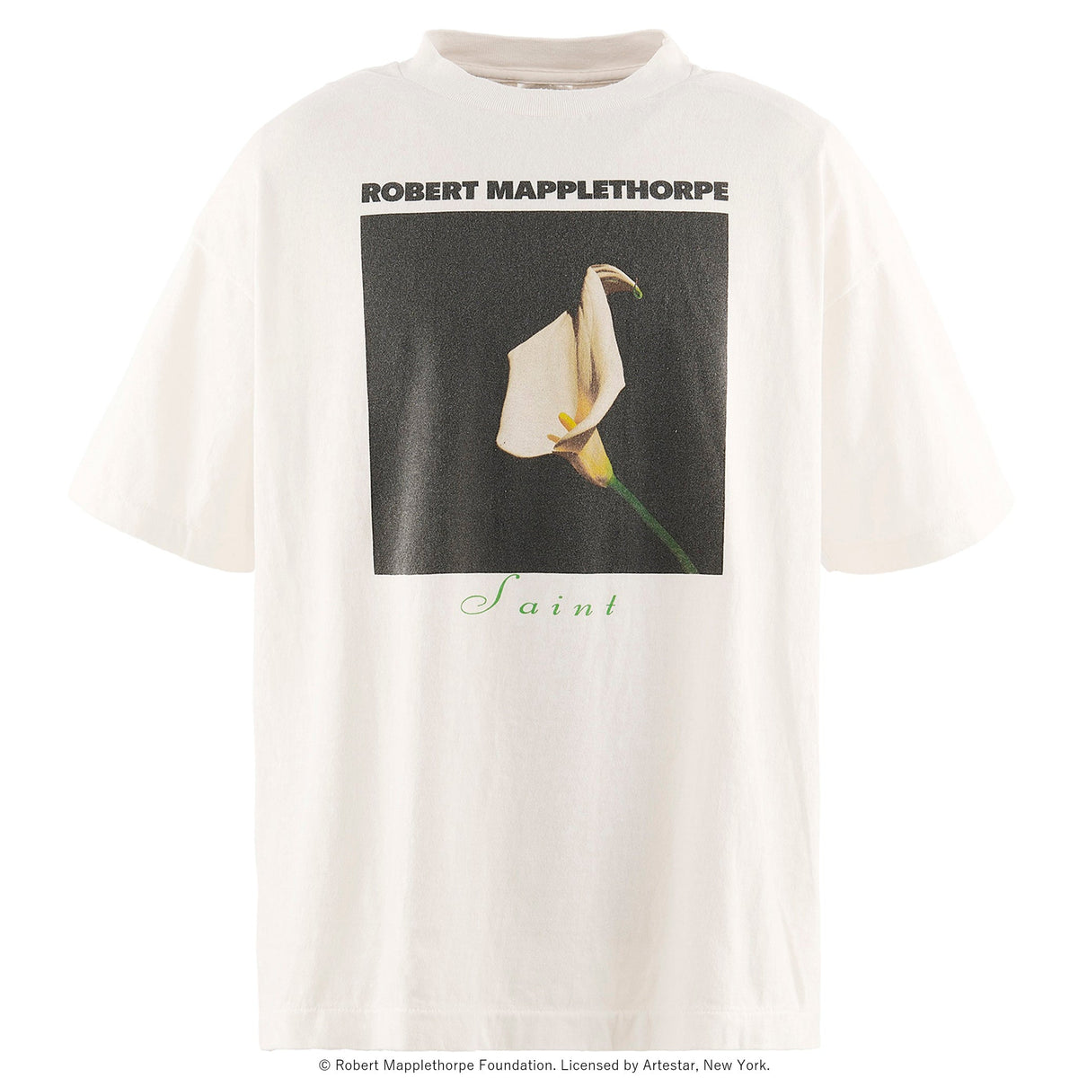SAINT Mxxxxxx_Robert Mapplethorpe MT_SS T-SHIRT/CALLA LILY / WHITE