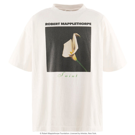 SAINT Mxxxxxx_Robert Mapplethorpe MT_SS T-SHIRT/CALLA LILY / WHITE