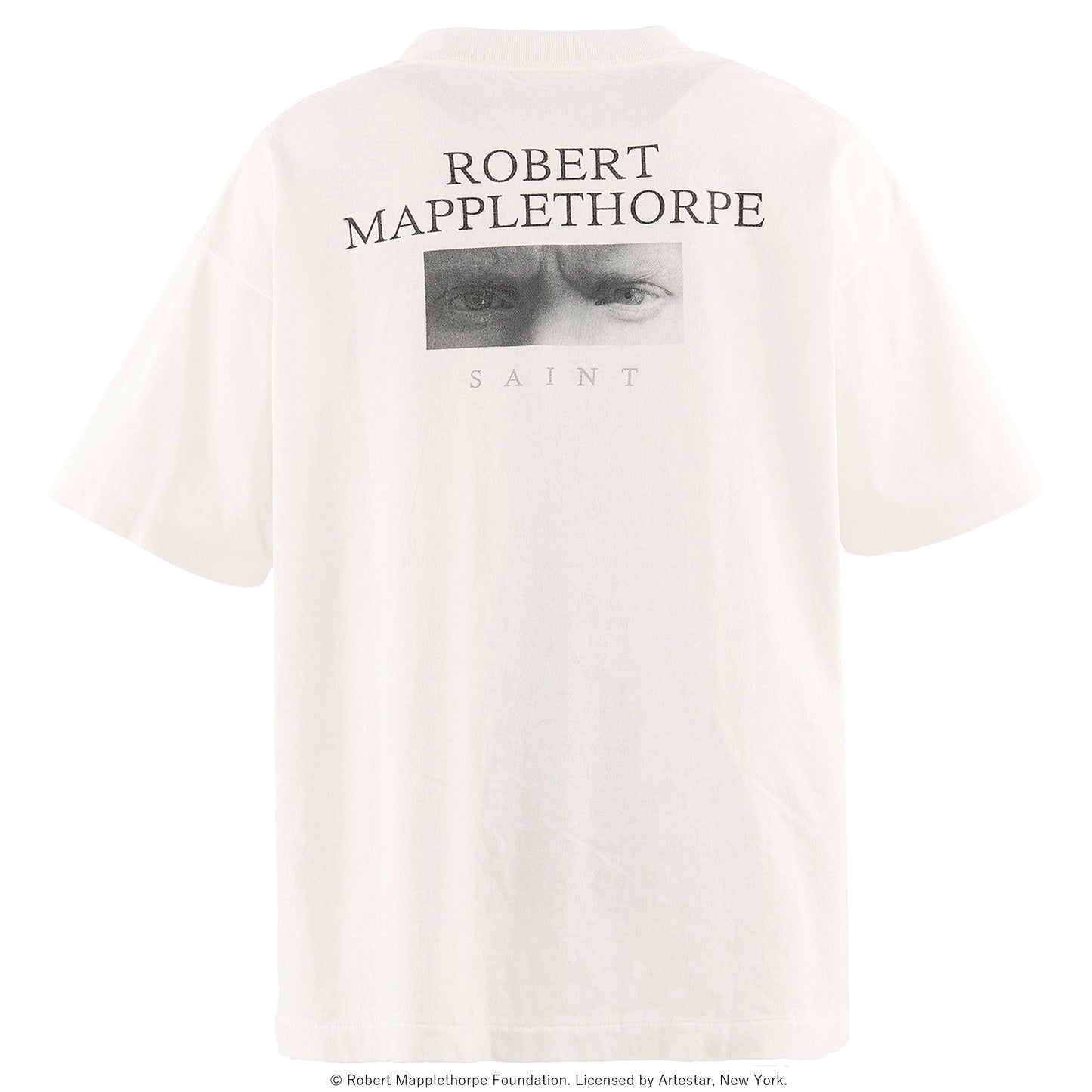 SAINT Mxxxxxx_Robert Mapplethorpe MT_SS T-SHIRT/SELF PORTRAIT / WHT
