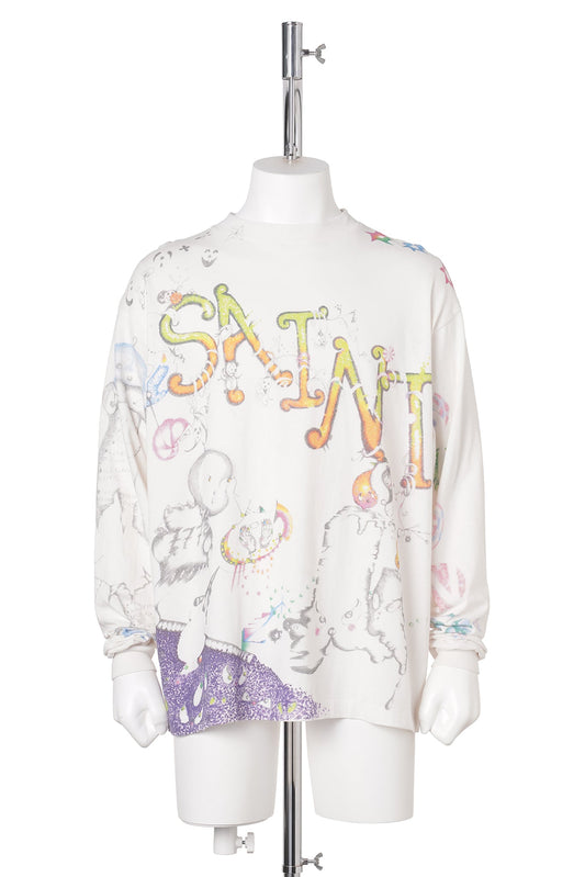 SAINT Mxxxxxx x Coco Star Sims COCO_LS T-SHIRT/COCO / WHITE