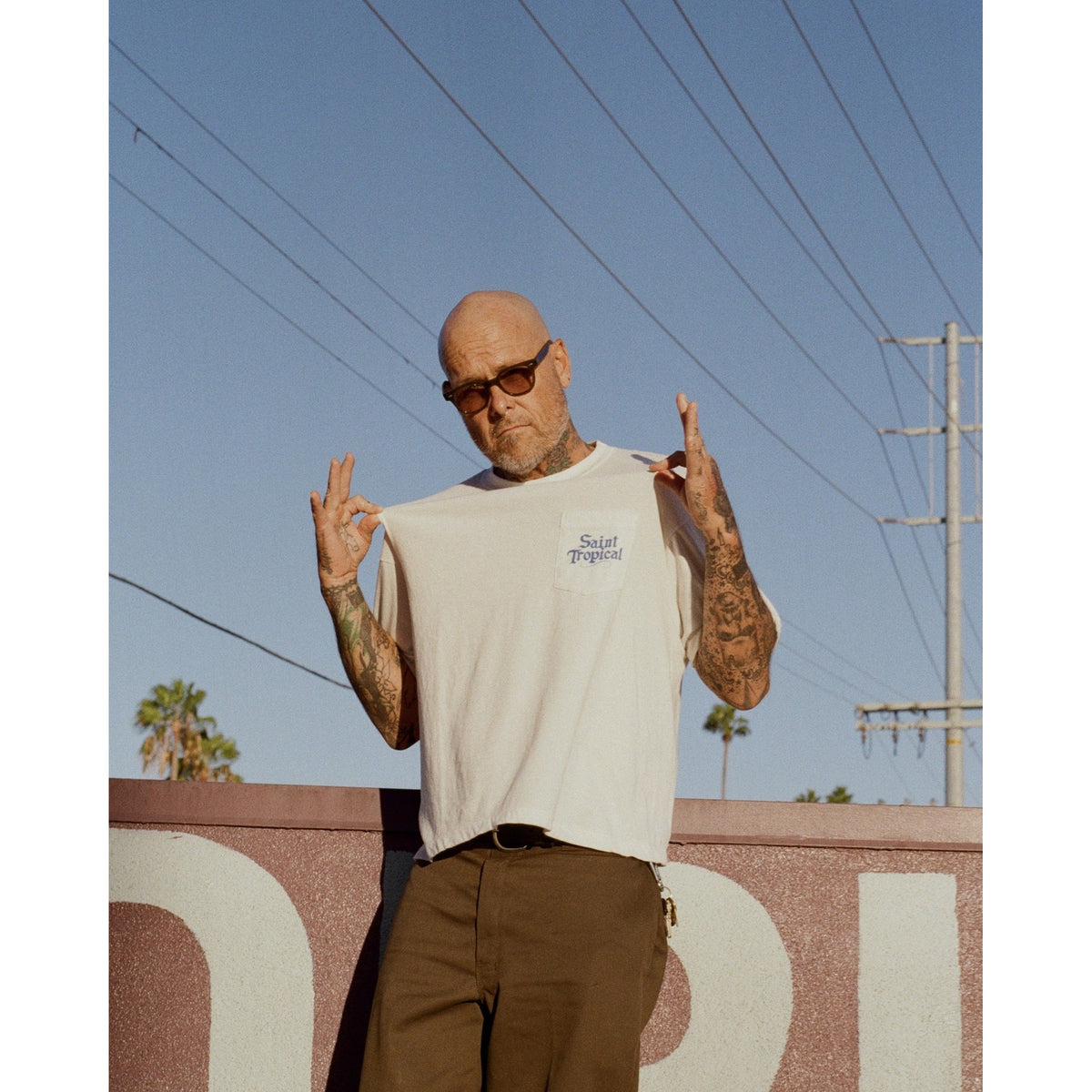 SAINT Mxxxxxx x Cafe Tropical TC_SS T-SHIRT/POCKET / WHITE