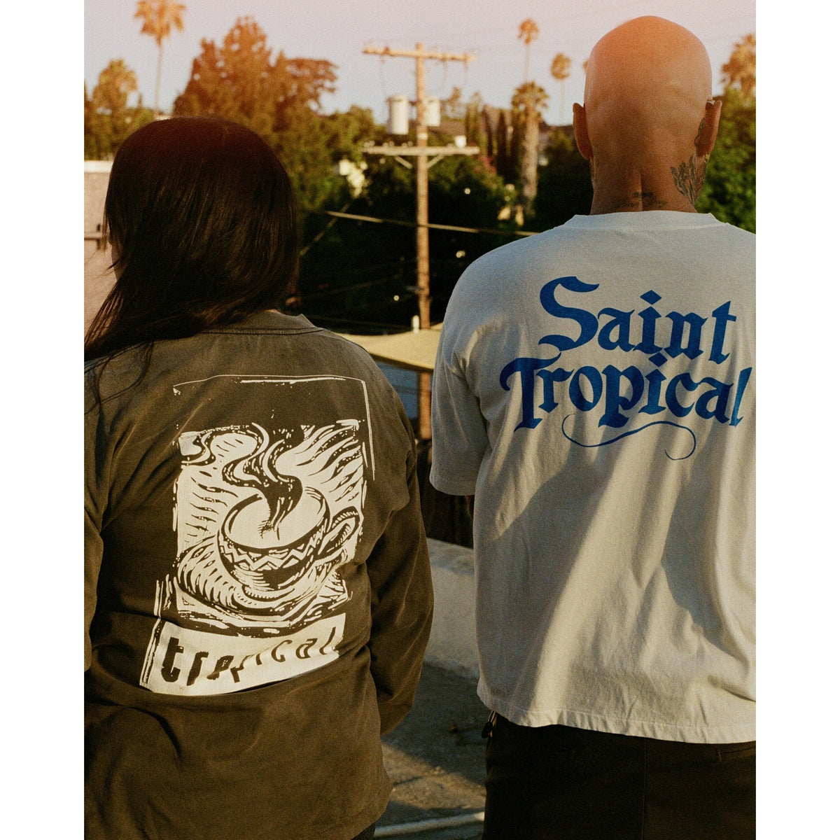 SAINT Mxxxxxx x Cafe Tropical TC_SS T-SHIRT/POCKET / WHITE