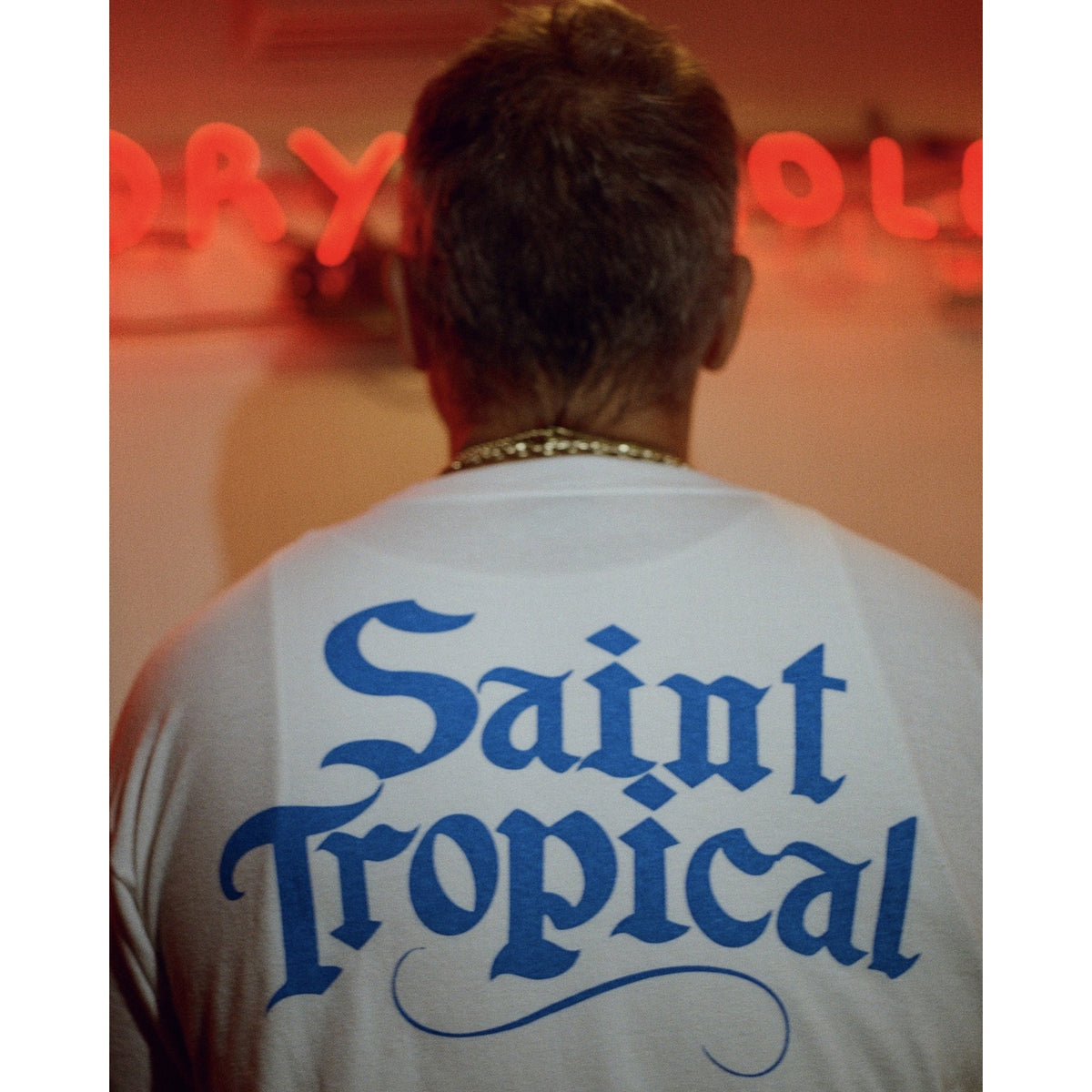 SAINT Mxxxxxx x Cafe Tropical TC_SS T-SHIRT/POCKET / WHITE
