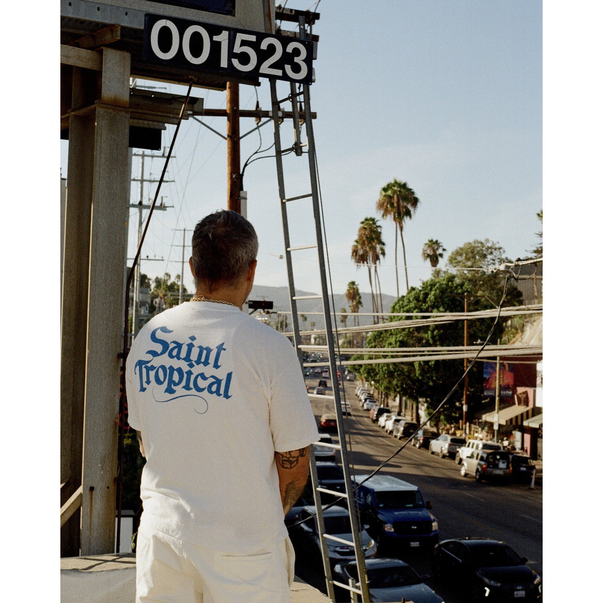 SAINT Mxxxxxx x Cafe Tropical TC_SS T-SHIRT/POCKET / WHITE