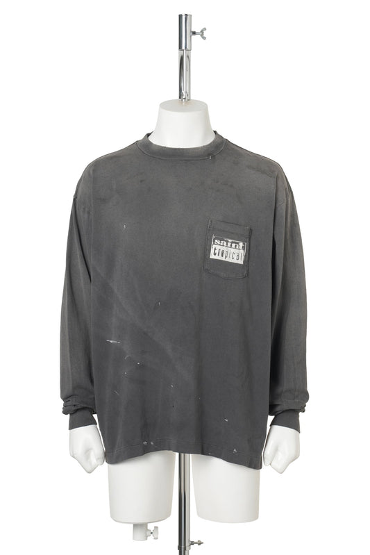 SAINT Mxxxxxx x Cafe Tropical TC_LS T-SHIRT/COFFEE / BLACK