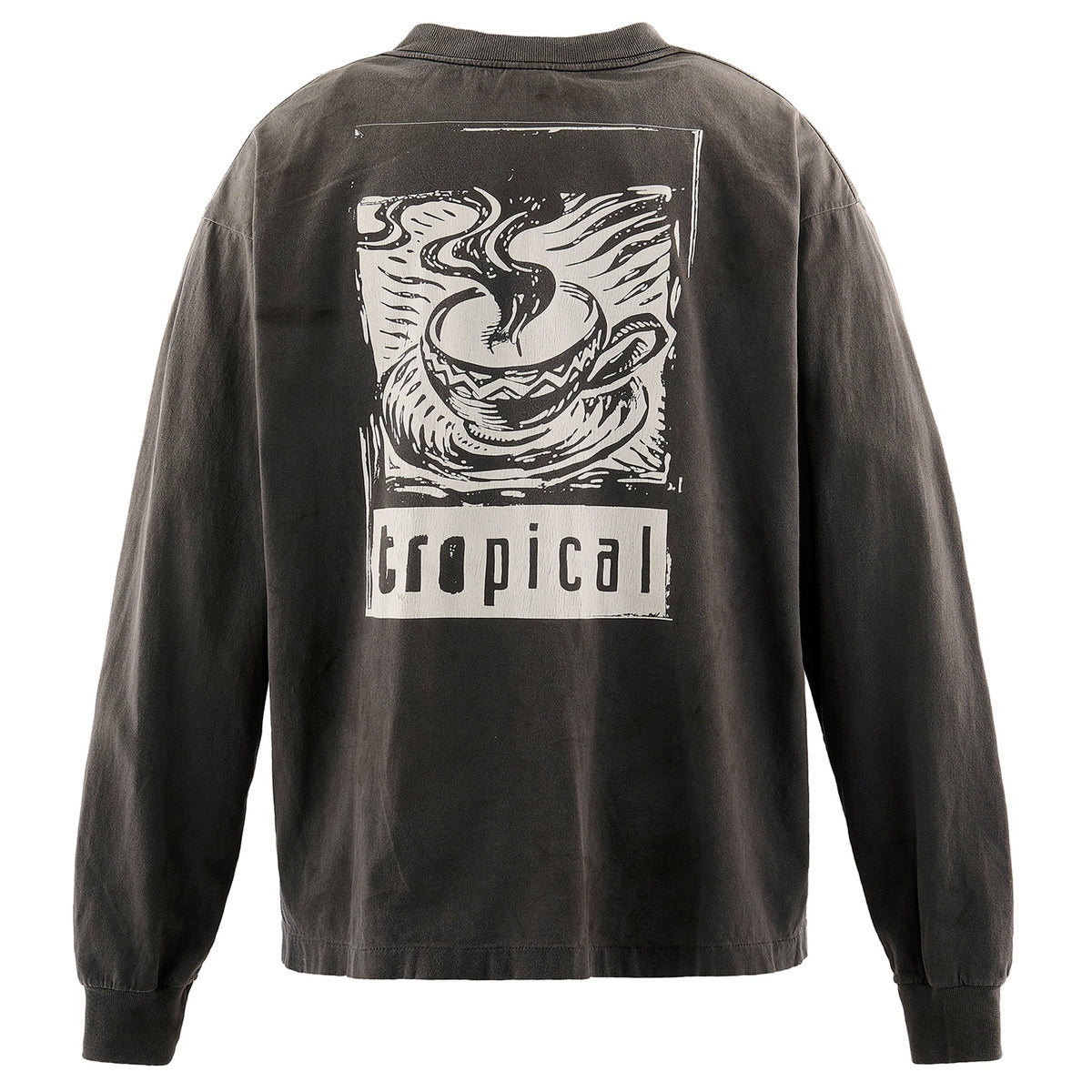 SAINT Mxxxxxx x Cafe Tropical TC_LS T-SHIRT/COFFEE / BLACK