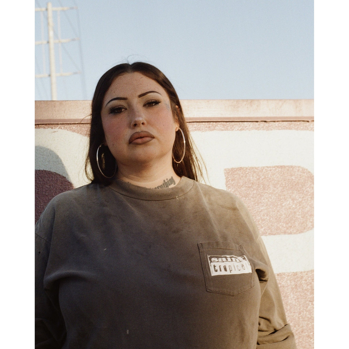 SAINT Mxxxxxx x Cafe Tropical TC_LS T-SHIRT/COFFEE / BLACK