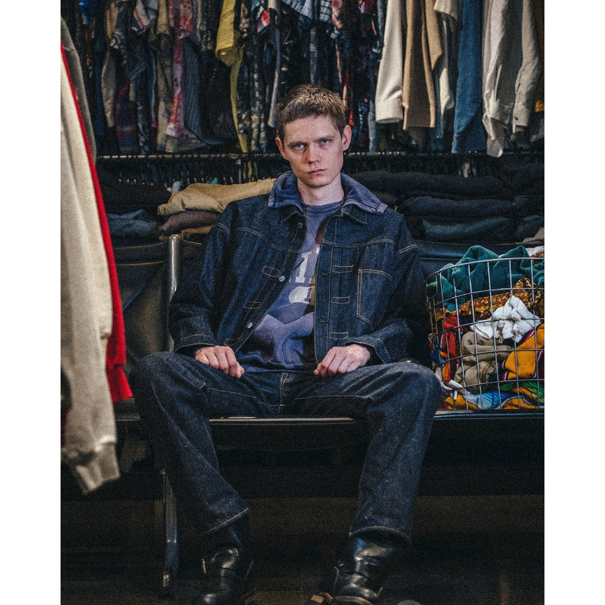 SAINT Mxxxxxx x BerBerJi BBJ_DENIM JACKET 1st/REGID / BLUE