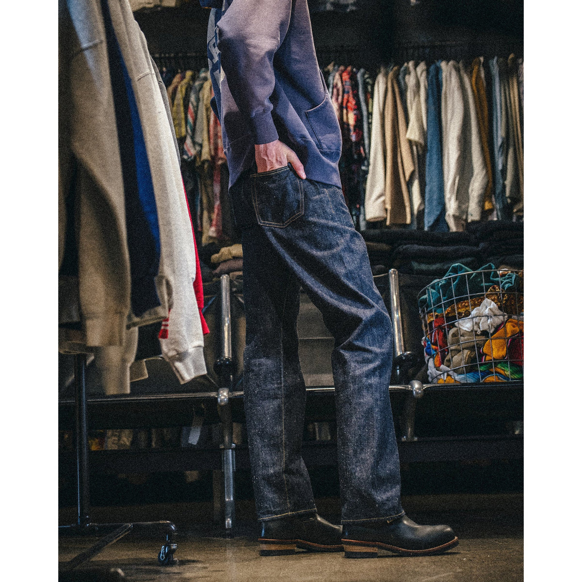 SAINT Mxxxxxx x BerBerJi BBJ_5 PKT DENIM PANTS/REGID / BLUE