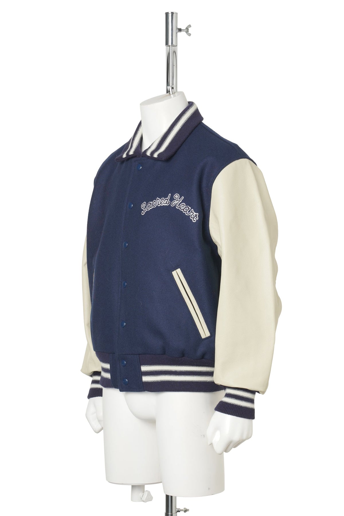 SAINT Mxxxxxx x Golden Bear Sportswear GB_VARSITY JKT/Sared Heart / NAVY+WHITE