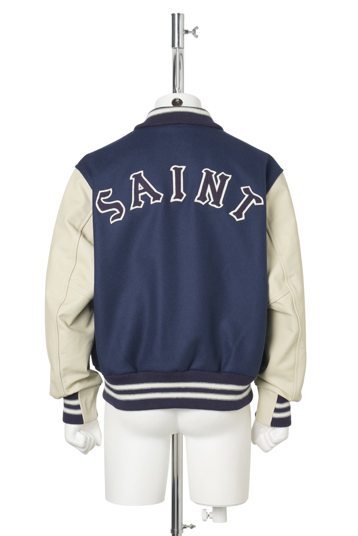 SAINT Mxxxxxx x Golden Bear Sportswear GB_VARSITY JKT/Sared Heart / NAVY+WHITE