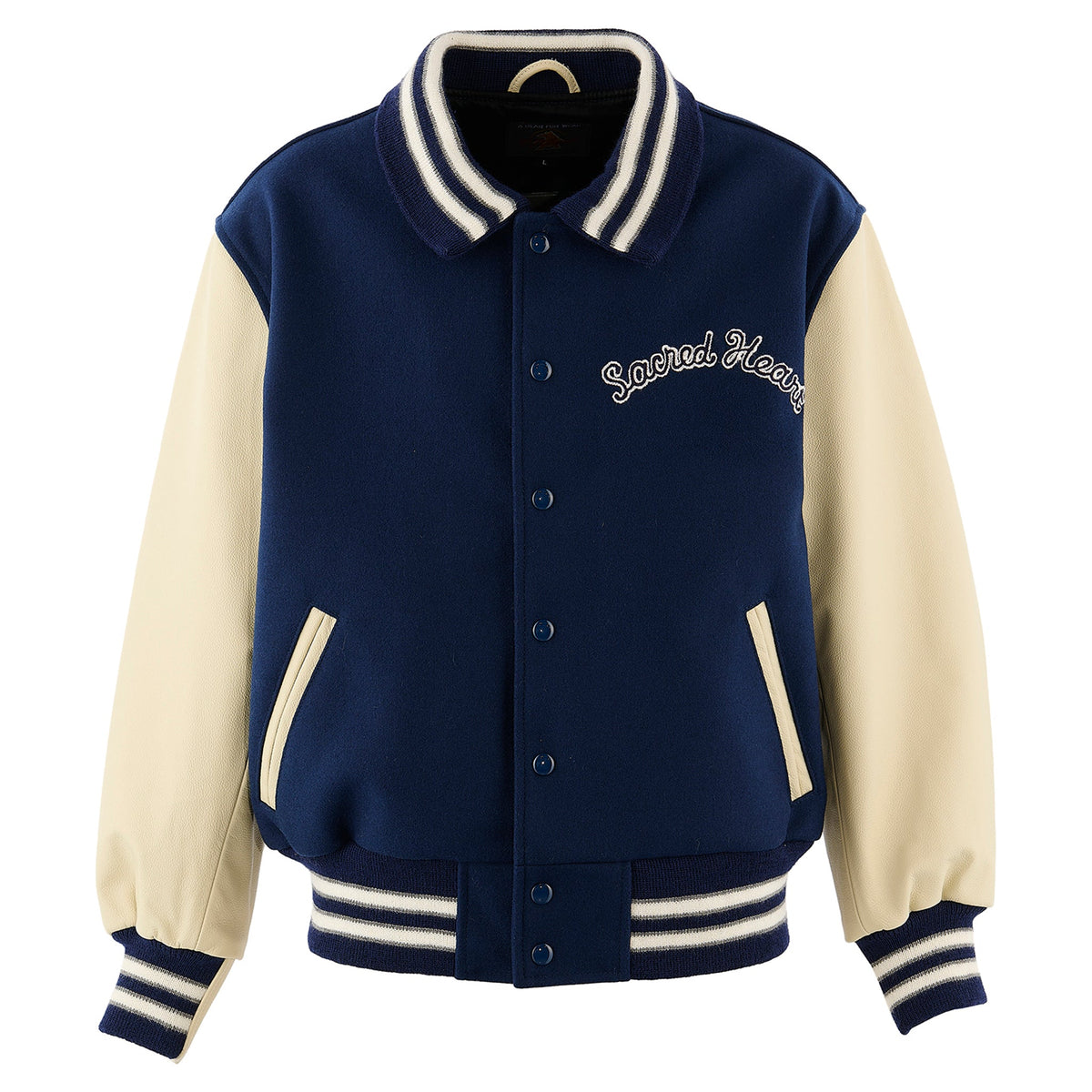 SAINT Mxxxxxx x Golden Bear Sportswear GB_VARSITY JKT/Sared Heart / NAVY+WHITE
