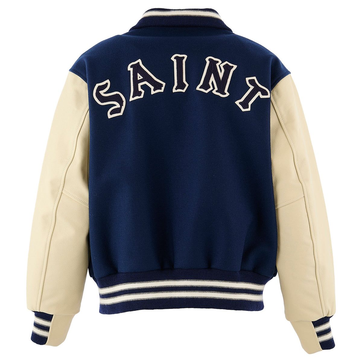 SAINT Mxxxxxx x Golden Bear Sportswear GB_VARSITY JKT/Sared Heart / NAVY+WHITE