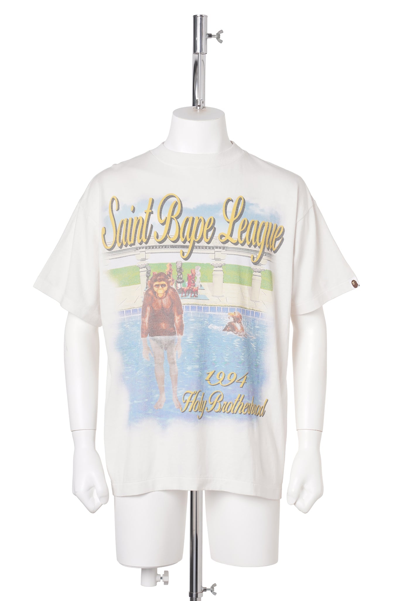 SAINT Mxxxxxx x BAPE® BAPE_SS T-SHIRT/POOL / WHITE