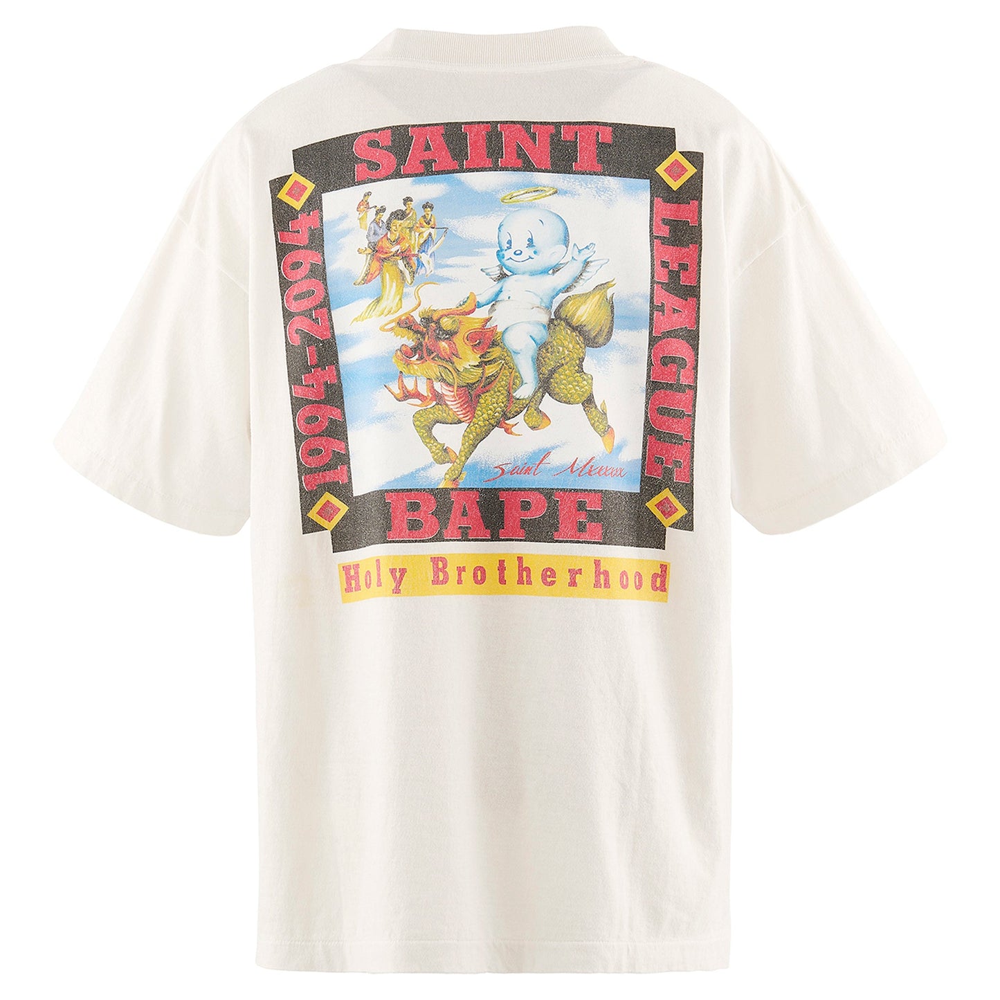 SAINT Mxxxxxx x BAPE® BAPE_SS T-SHIRT/POOL / WHITE
