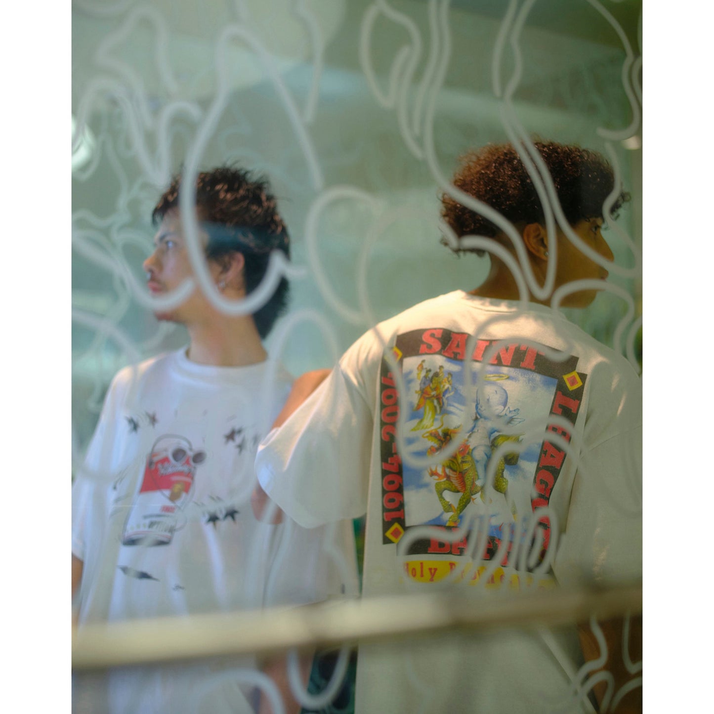 SAINT Mxxxxxx x BAPE® BAPE_SS T-SHIRT/POOL / WHITE
