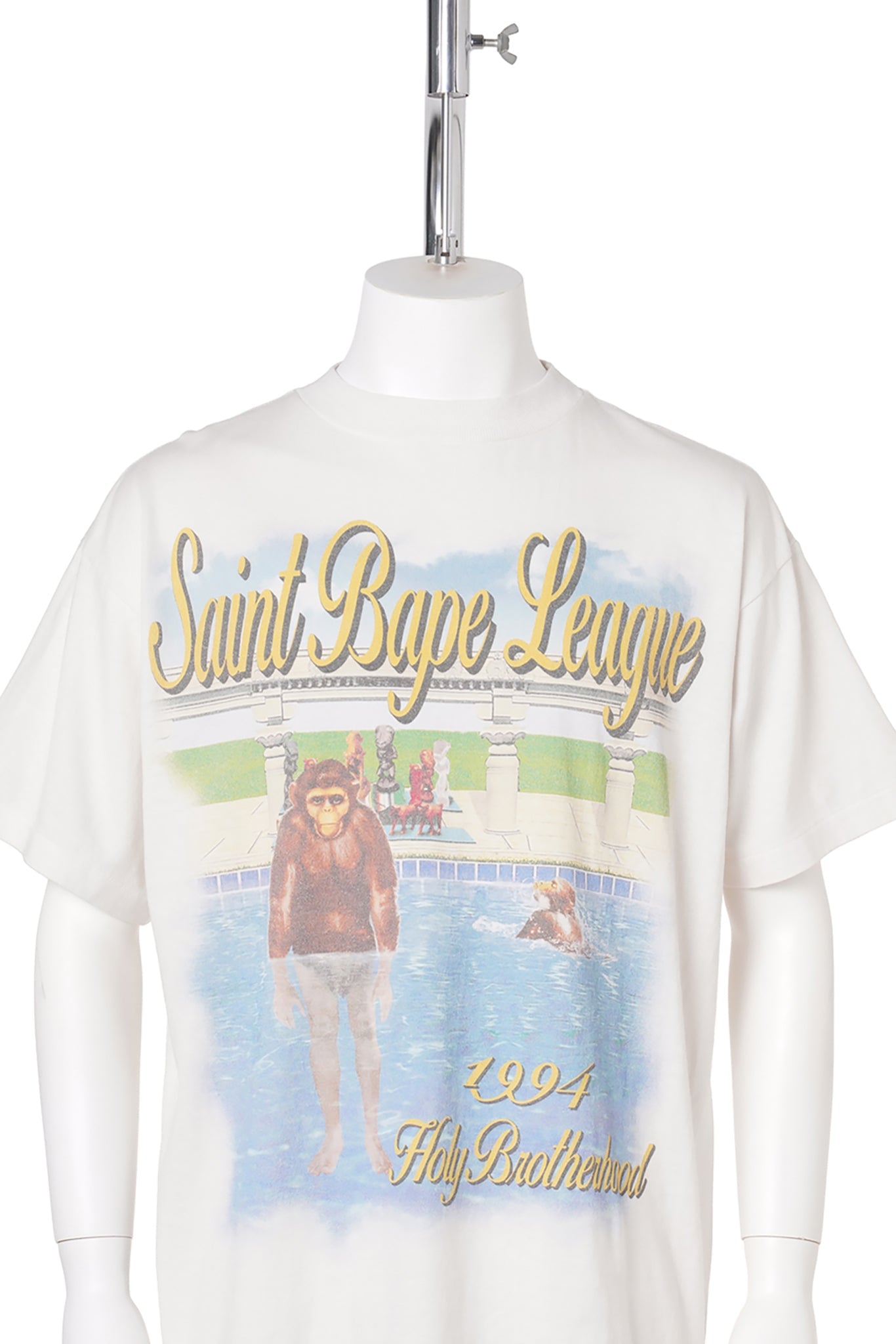 SAINT Mxxxxxx x BAPE® BAPE_SS T-SHIRT/POOL / WHITE