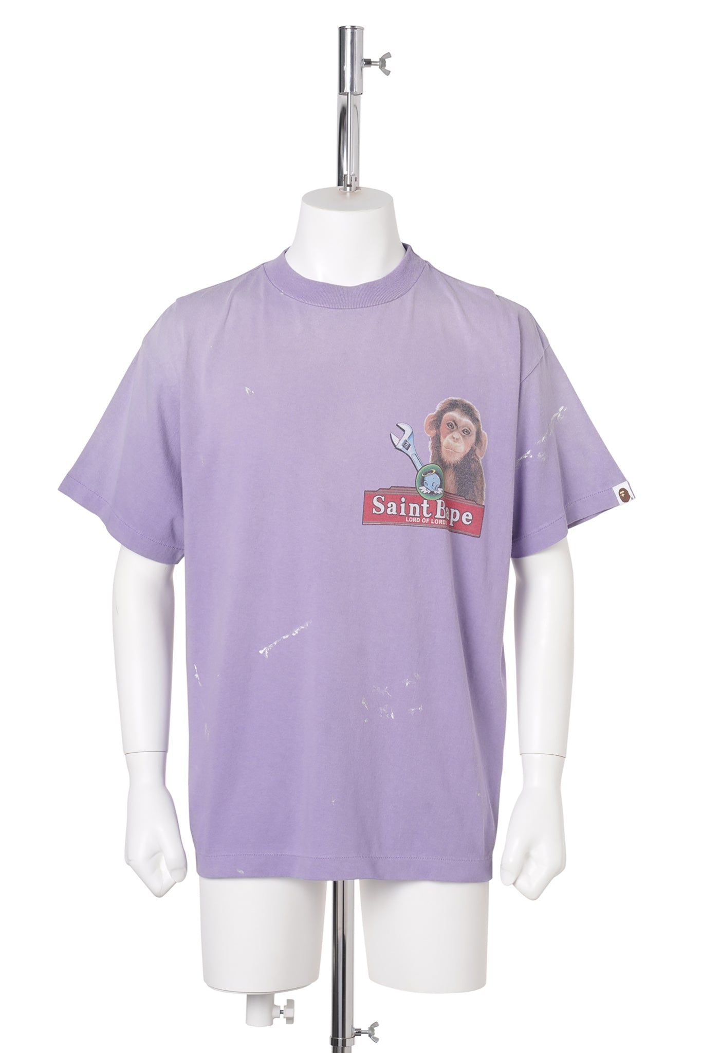 SAINT Mxxxxxx x BAPE® BAPE_SS T-SHIRT/HOUSE / PURPLE