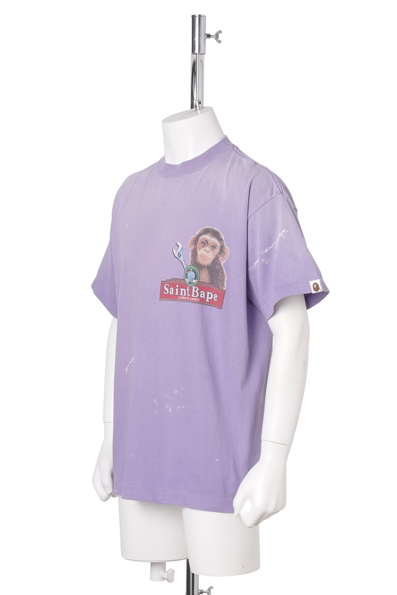SAINT Mxxxxxx x BAPE® BAPE_SS T-SHIRT/HOUSE / PURPLE
