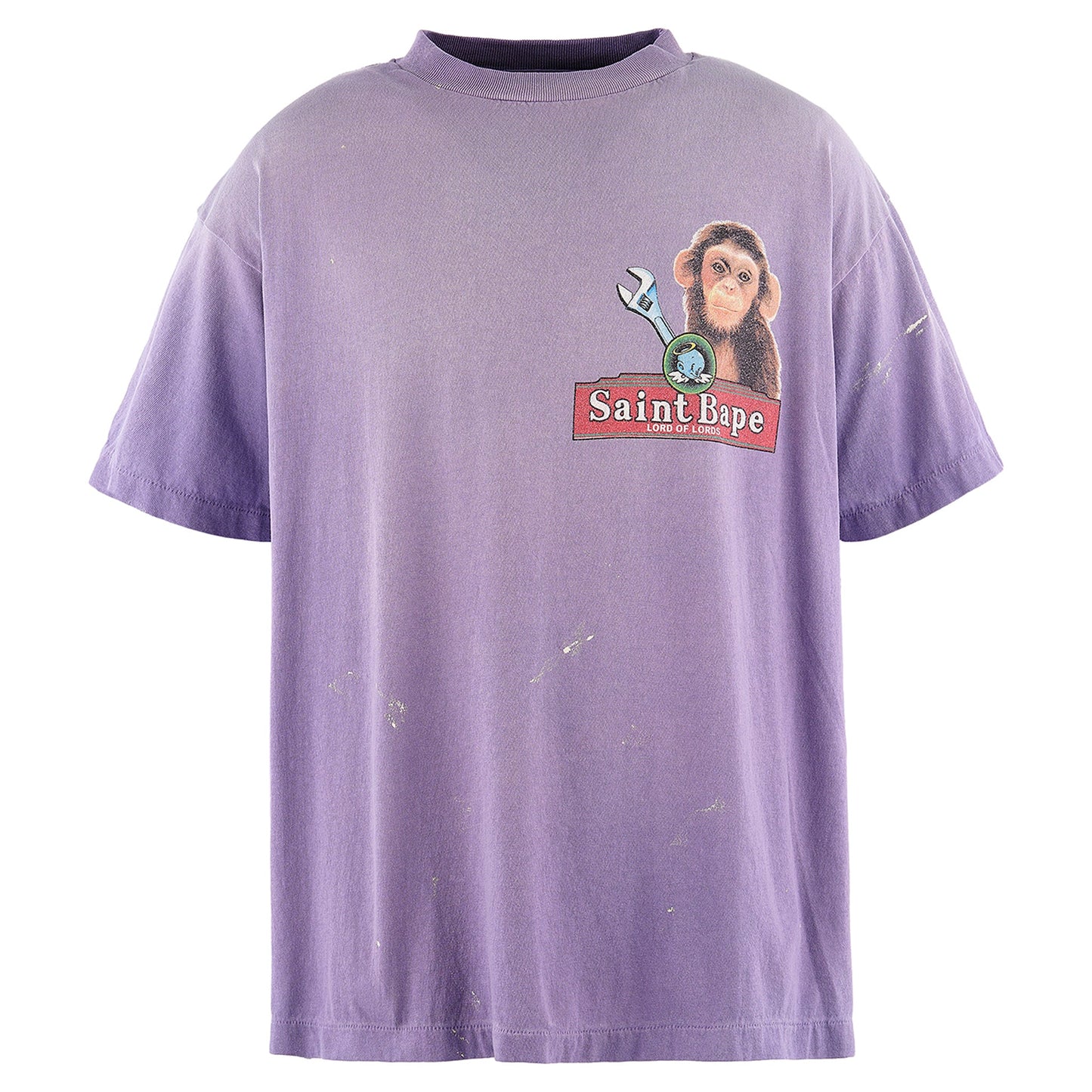 SAINT Mxxxxxx x BAPE® BAPE_SS T-SHIRT/HOUSE / PURPLE