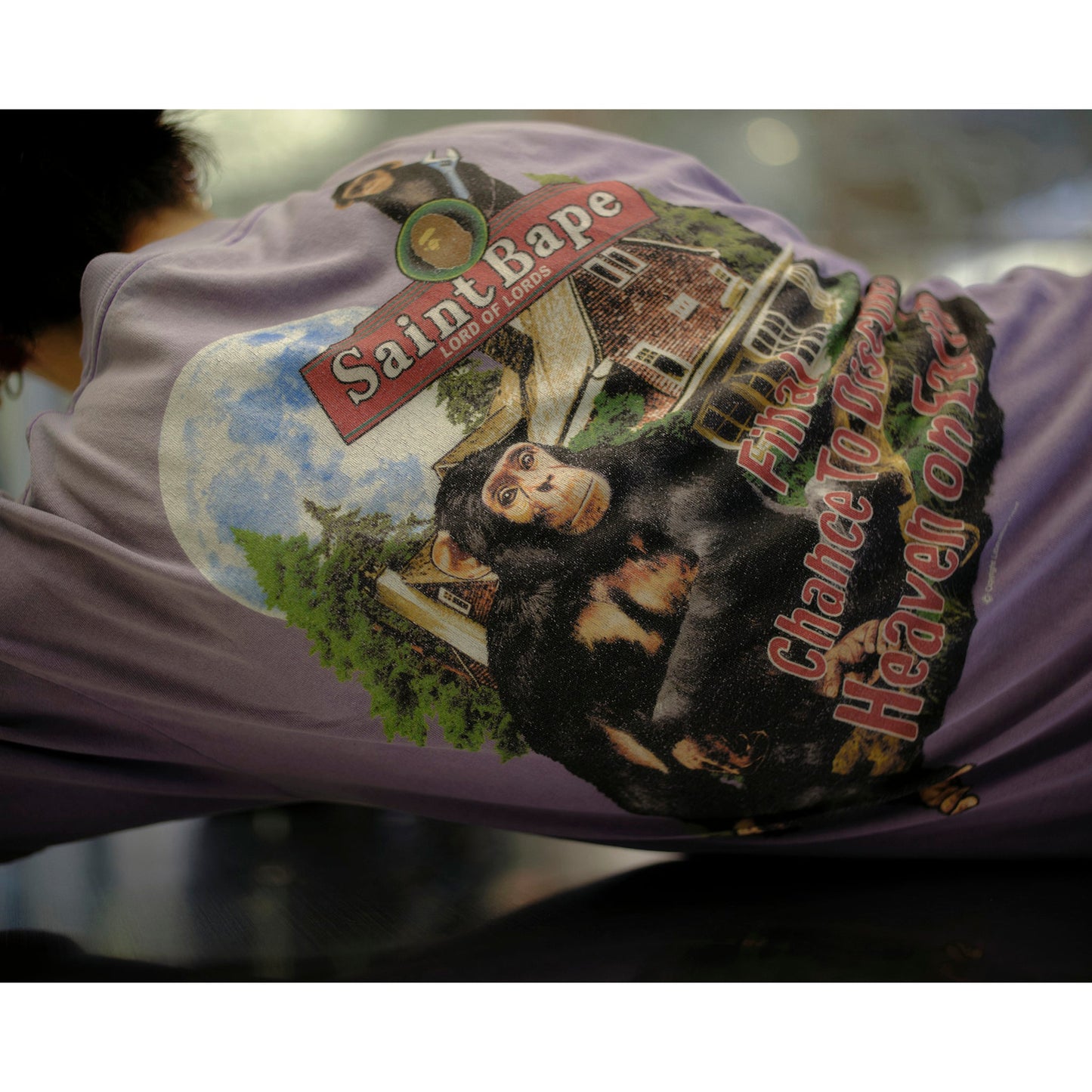 SAINT Mxxxxxx x BAPE® BAPE_SS T-SHIRT/HOUSE / PURPLE