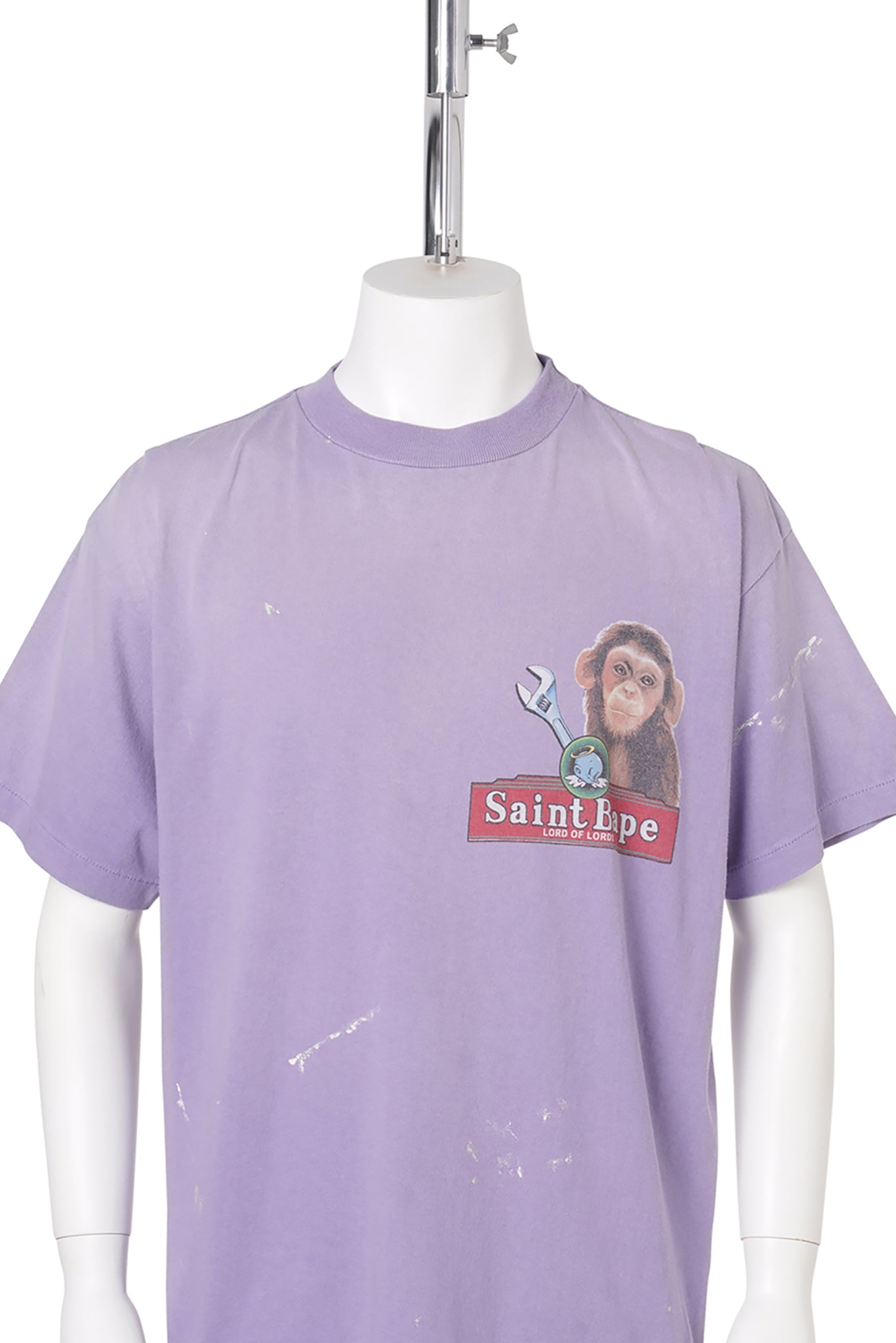 SAINT Mxxxxxx x BAPE® BAPE_SS T-SHIRT/HOUSE / PURPLE