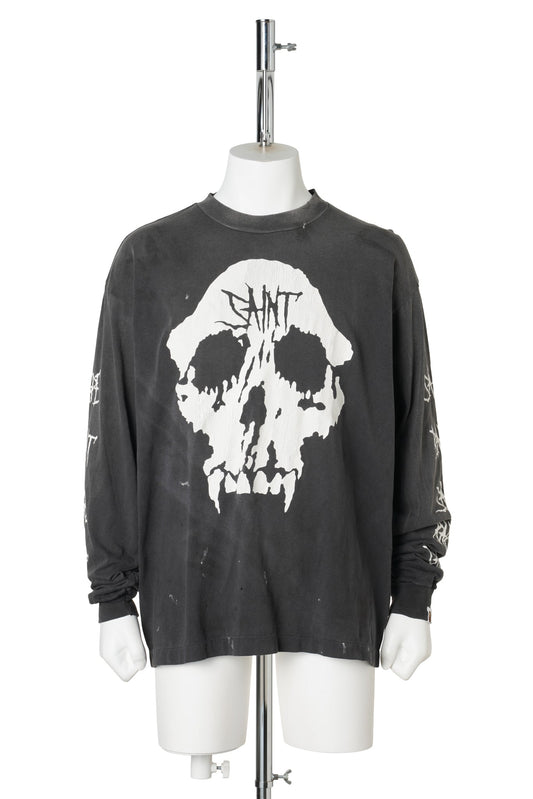 SAINT Mxxxxxx x BAPE® BAPE_LS T-SHIRT/SKULL / BLACK