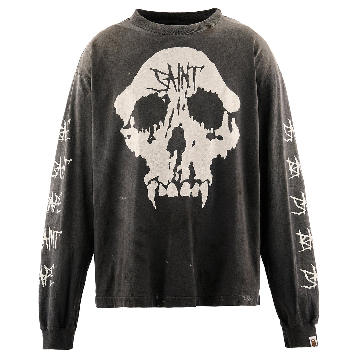 SAINT Mxxxxxx x BAPE® BAPE_LS T-SHIRT/SKULL / BLACK