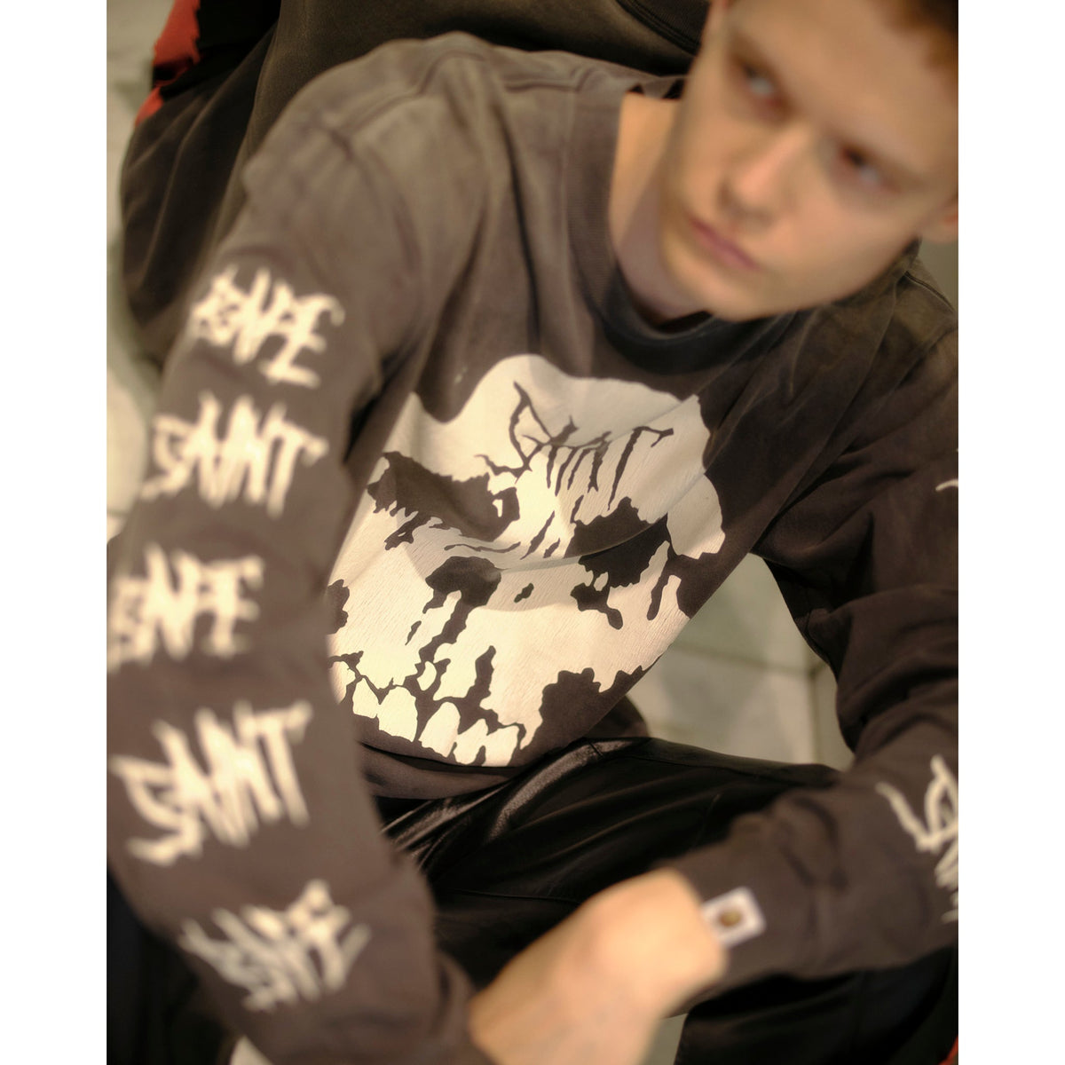 SAINT Mxxxxxx x BAPE® BAPE_LS T-SHIRT/SKULL / BLACK