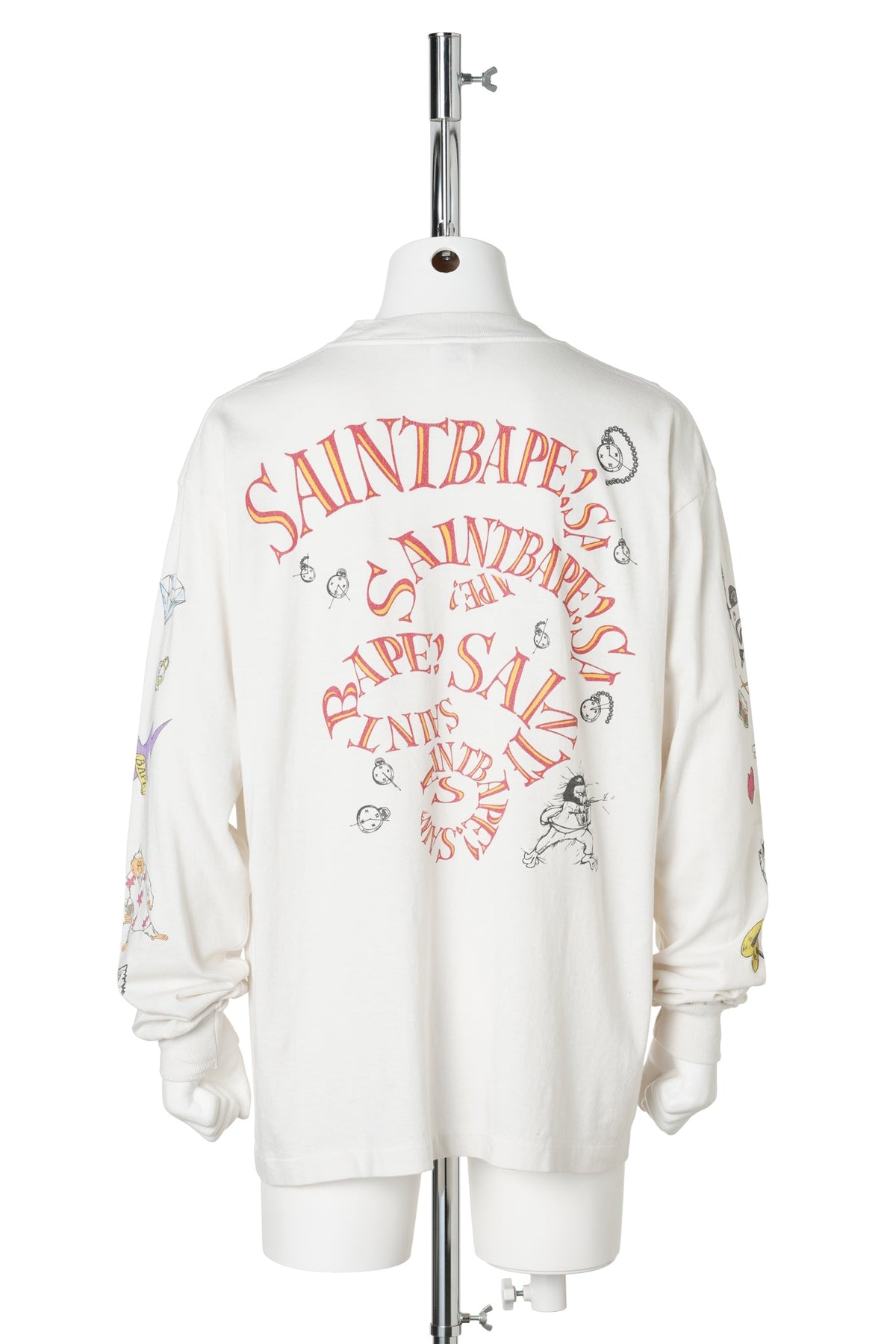 SAINT Mxxxxxx x BAPE® BAPE_LS T-SHIRT/RUNNING / WHITE