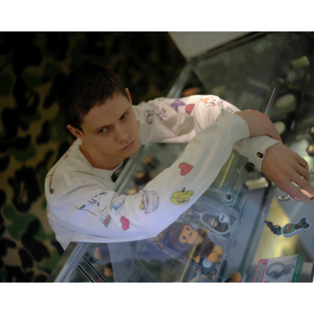 SAINT Mxxxxxx x BAPE® BAPE_LS T-SHIRT/RUNNING / WHITE
