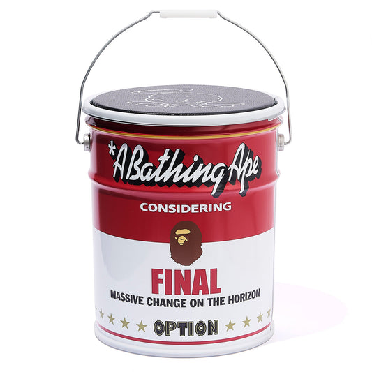 SAINT Mxxxxxx x BAPE® BAPE_CAN STOOL / WHITE+RED