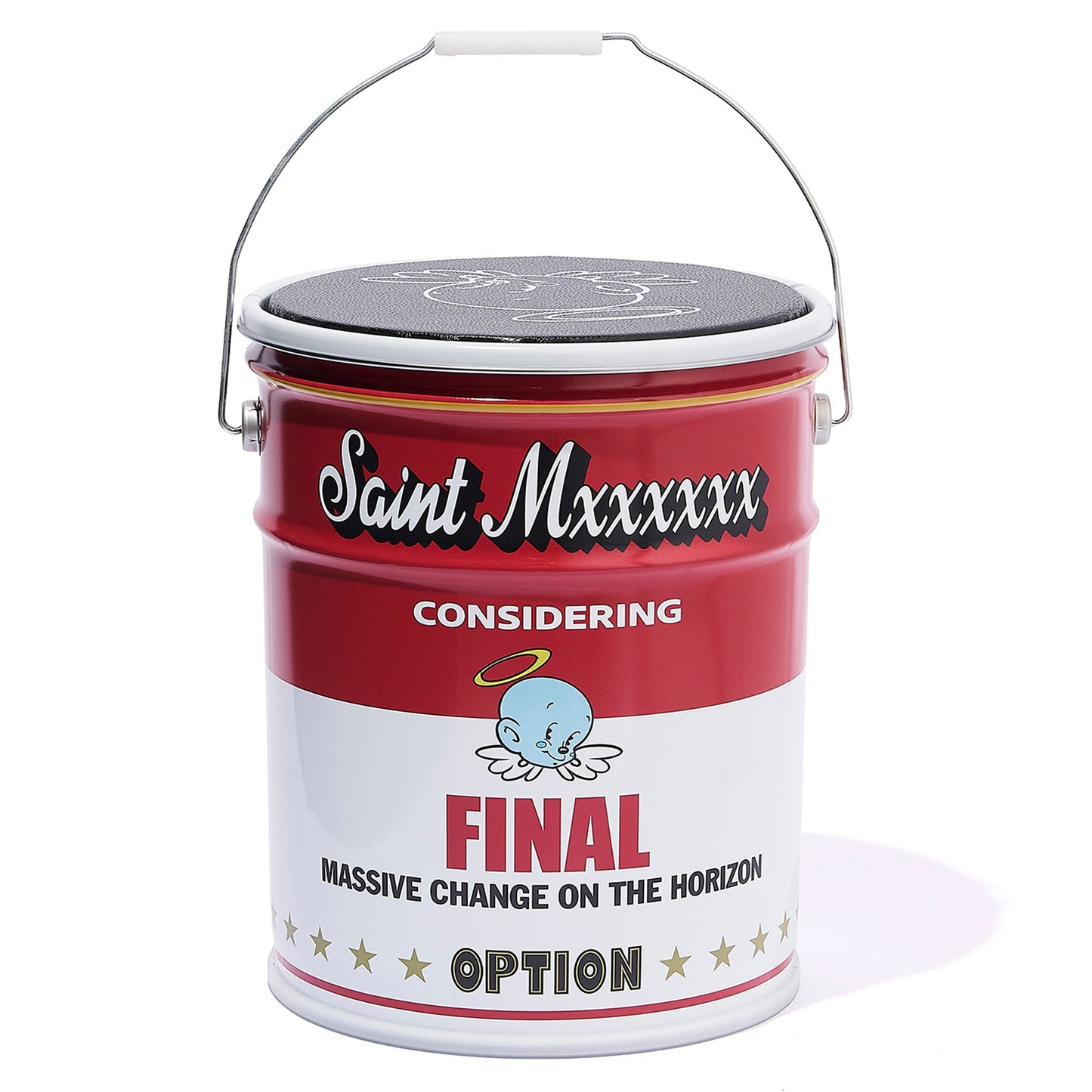 SAINT Mxxxxxx x BAPE® BAPE_CAN STOOL / WHITE+RED