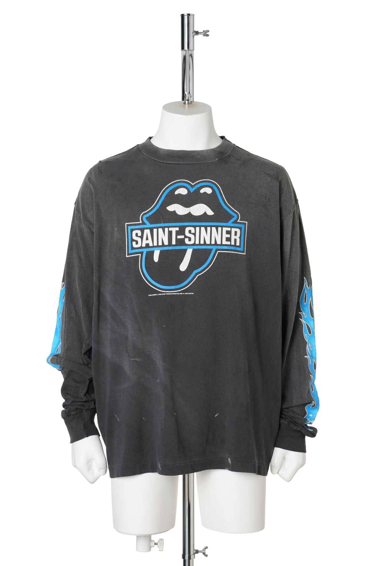 SAINT Mxxxxxx x The Rolling Stones TRS_LS T-SHIRT/FIRE / BLACK
