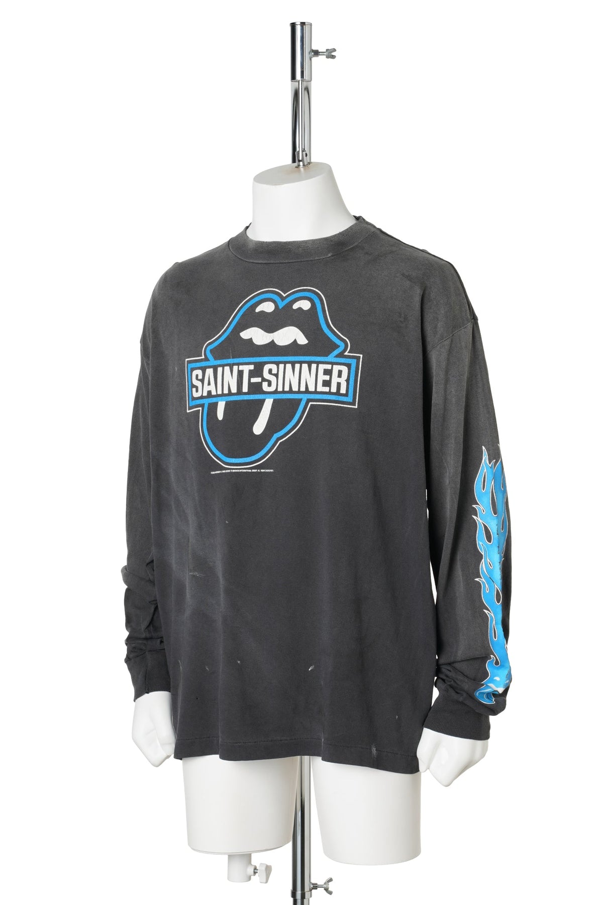 SAINT Mxxxxxx x The Rolling Stones TRS_LS T-SHIRT/FIRE / BLACK