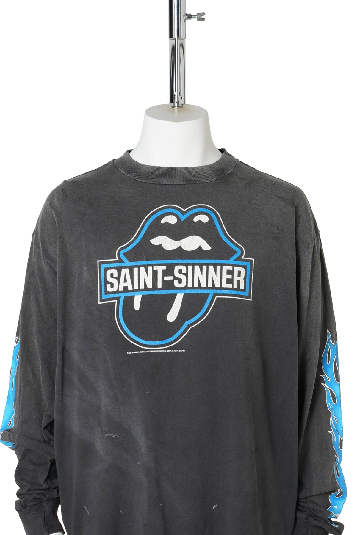 SAINT Mxxxxxx x The Rolling Stones TRS_LS T-SHIRT/FIRE / BLACK