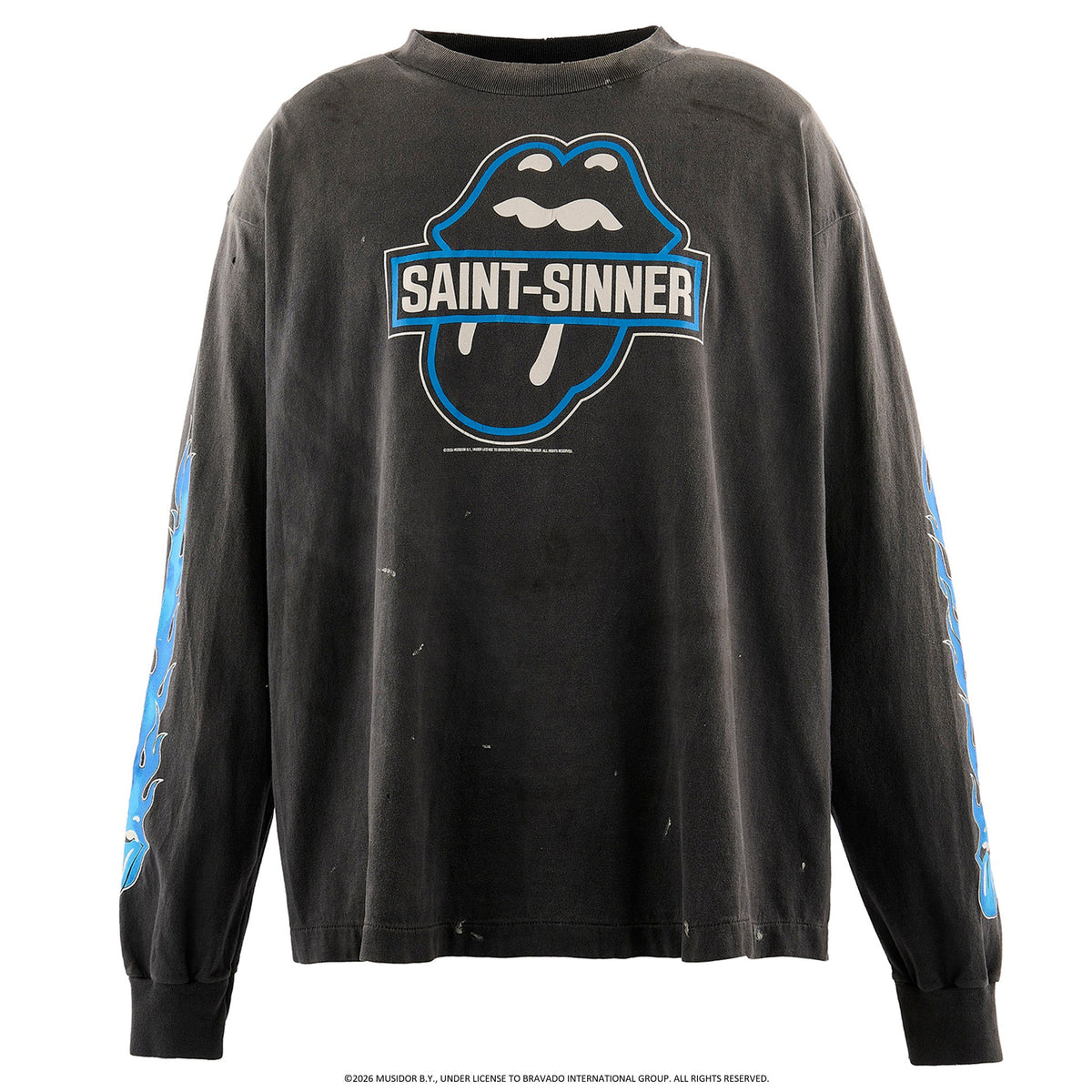 SAINT Mxxxxxx x The Rolling Stones TRS_LS T-SHIRT/FIRE / BLACK