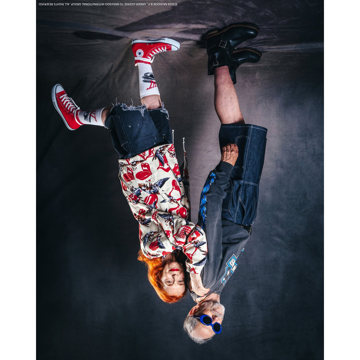 SAINT Mxxxxxx x The Rolling Stones TRS_LS T-SHIRT/FIRE / BLACK