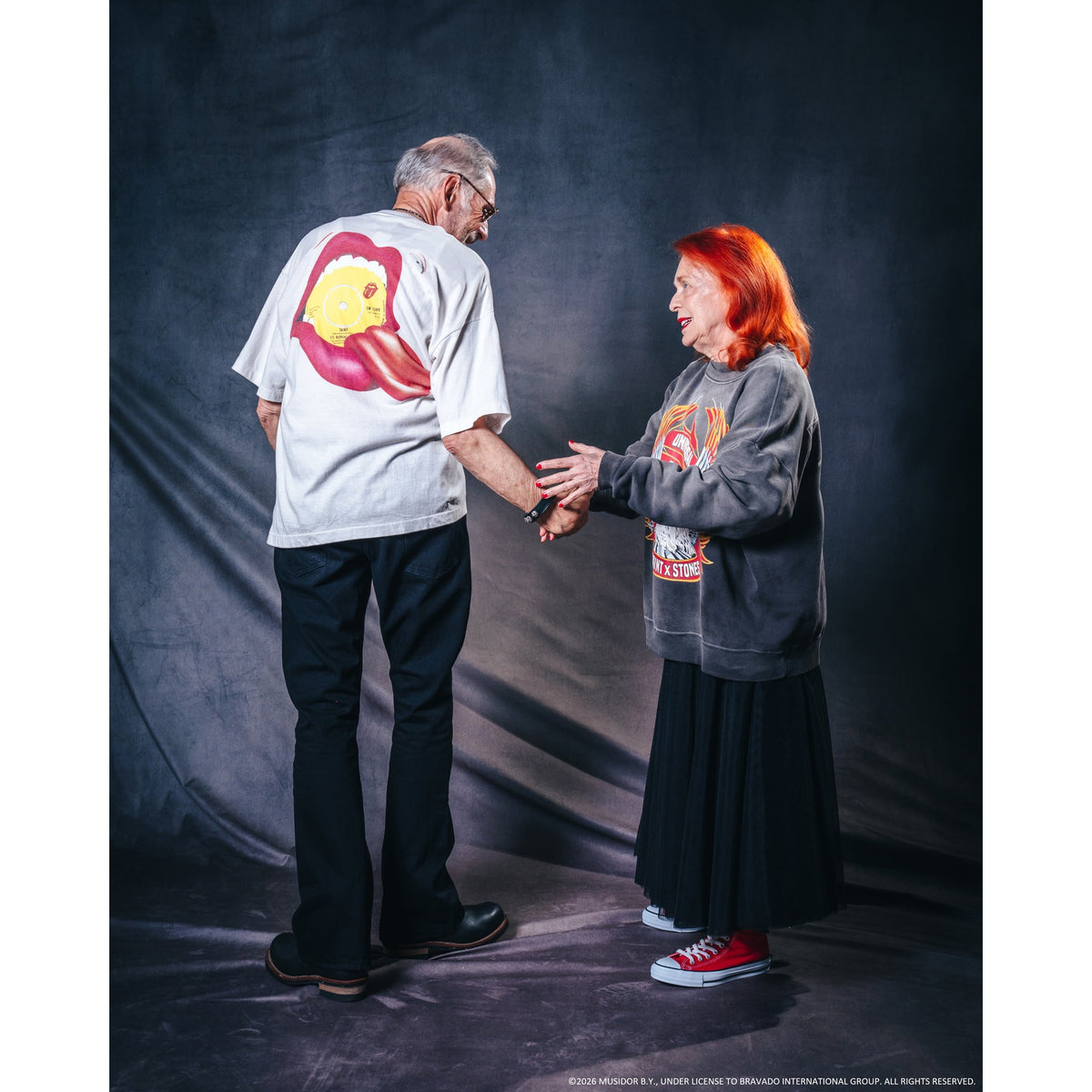 SAINT Mxxxxxx x The Rolling Stones TRS_CRW N SWEAT/LIPS&TOHGUE / BLACK