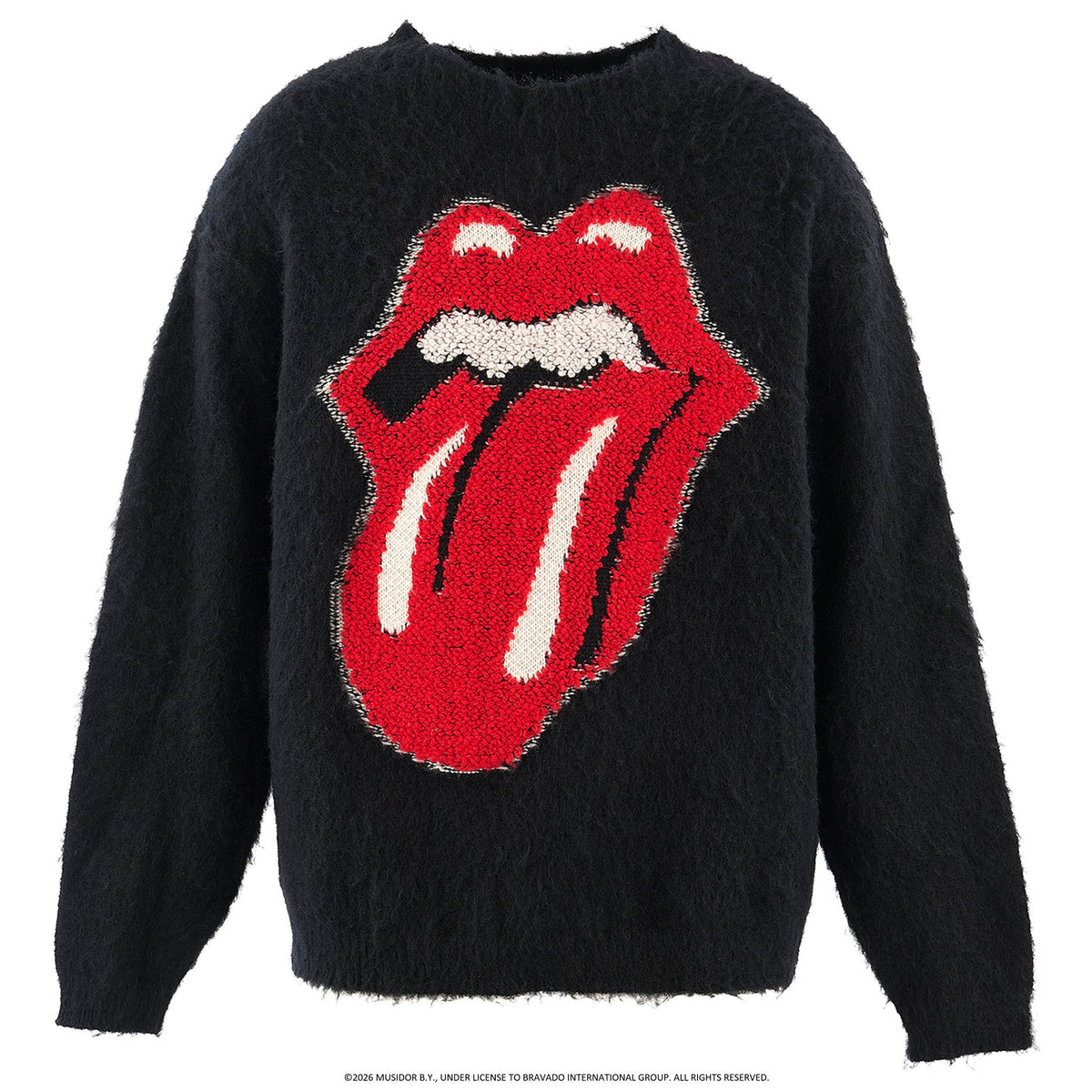 SAINT Mxxxxxx x The Rolling Stones TRS_CRW N KNIT/LIPS&TOHGUE / BLACK