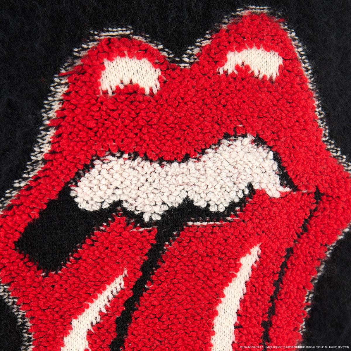 SAINT Mxxxxxx x The Rolling Stones TRS_CRW N KNIT/LIPS&TOHGUE / BLACK