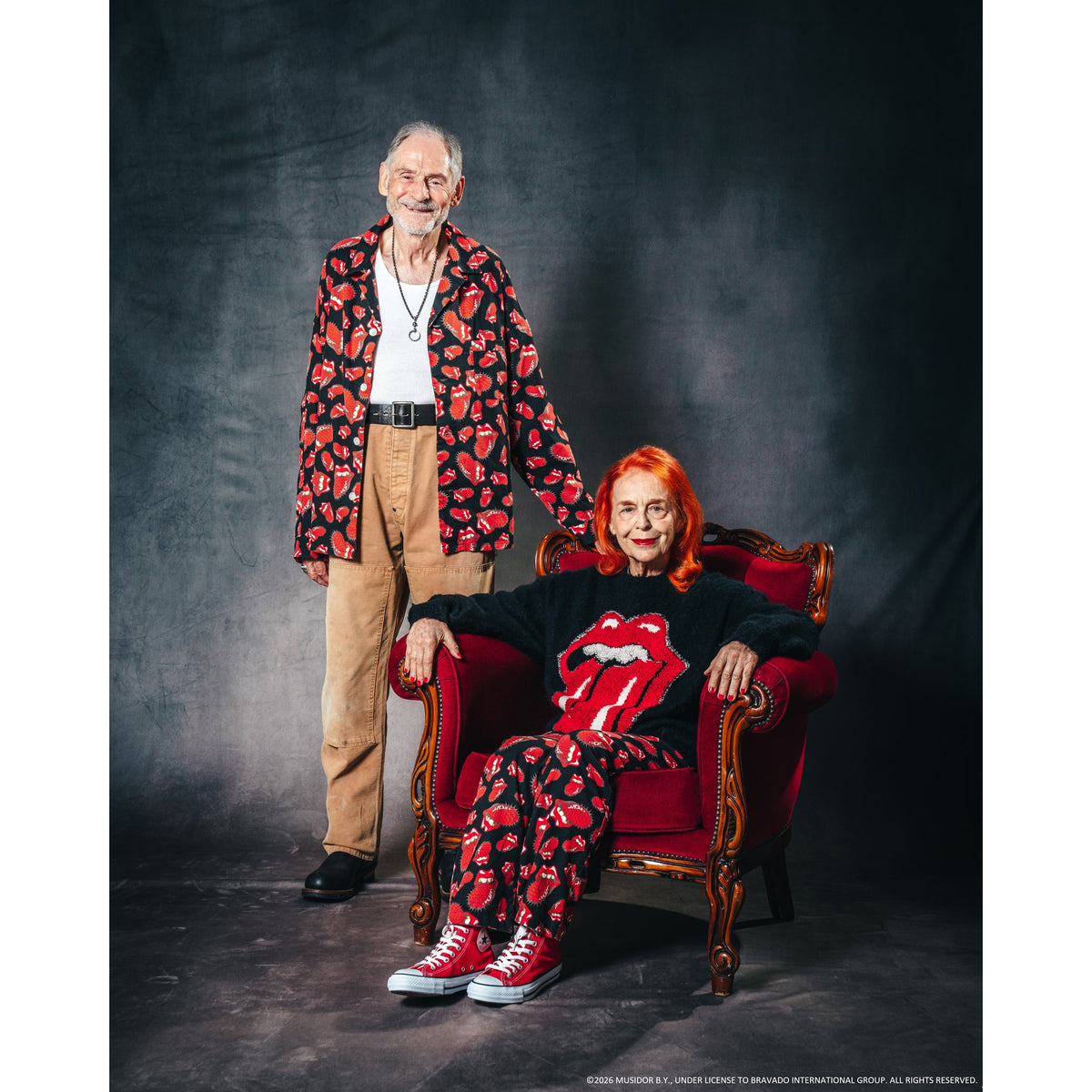 SAINT Mxxxxxx x The Rolling Stones TRS_CRW N KNIT/LIPS&TOHGUE / BLACK