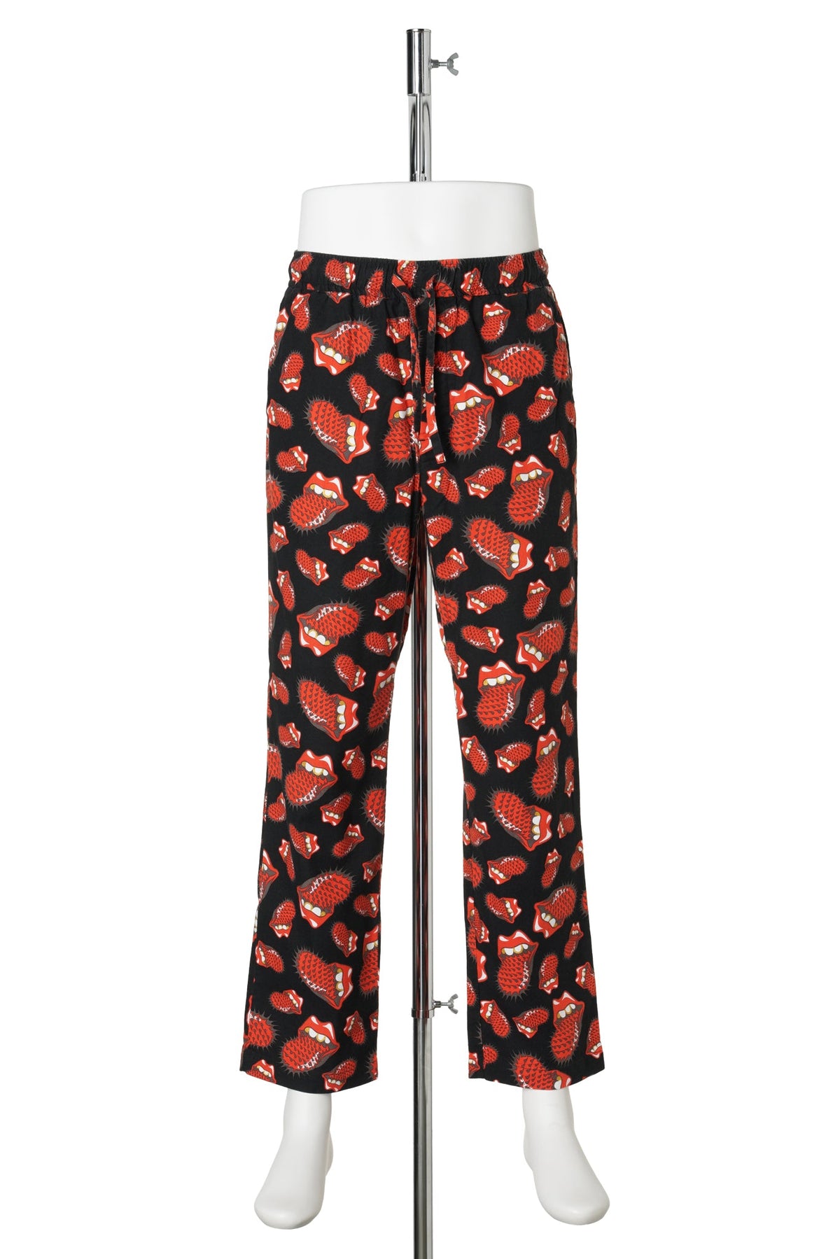 SAINT Mxxxxxx x The Rolling Stones TRS_PAJAMA PANTS/LIPS&TOHGUE / BLACK