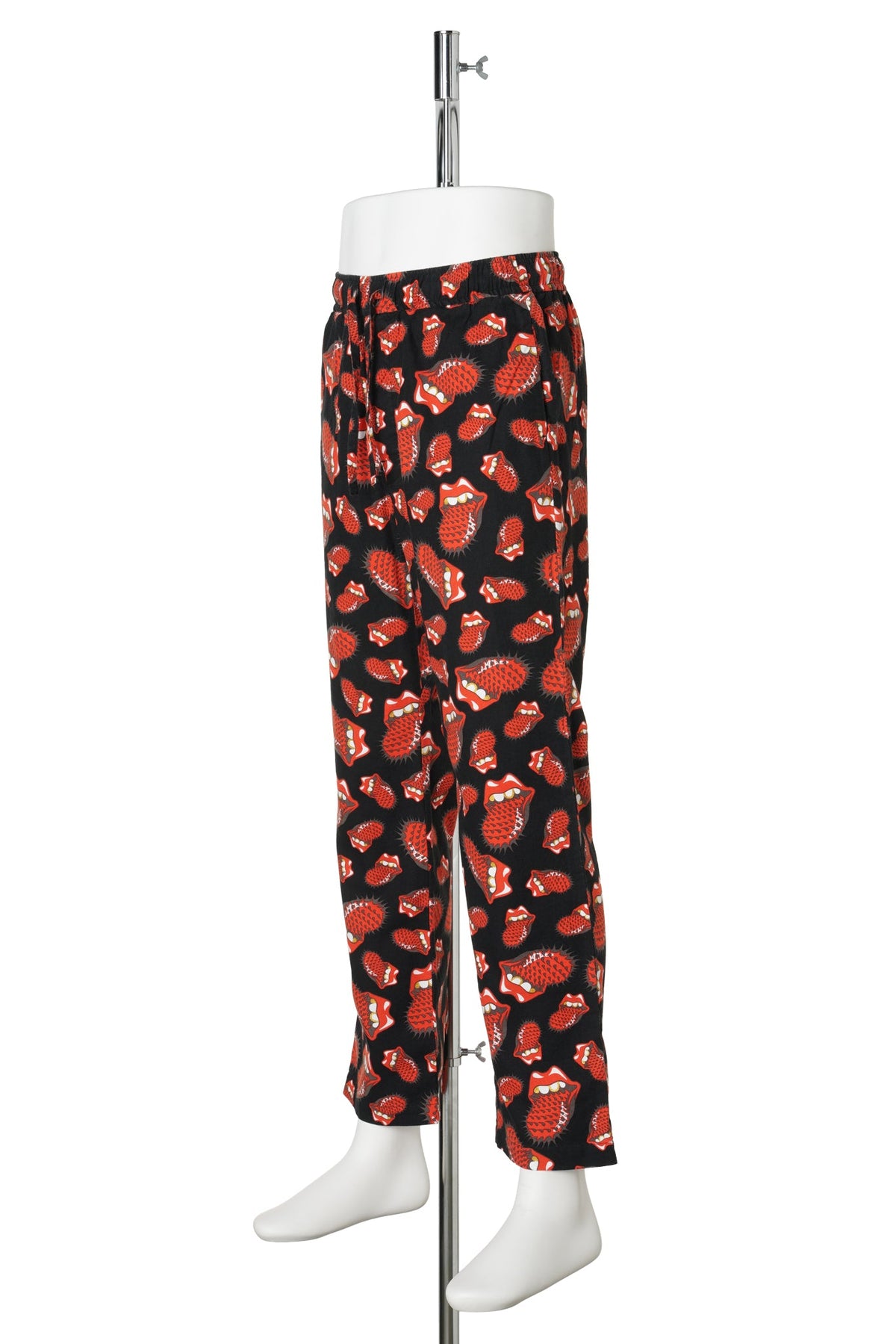 SAINT Mxxxxxx x The Rolling Stones TRS_PAJAMA PANTS/LIPS&TOHGUE / BLACK