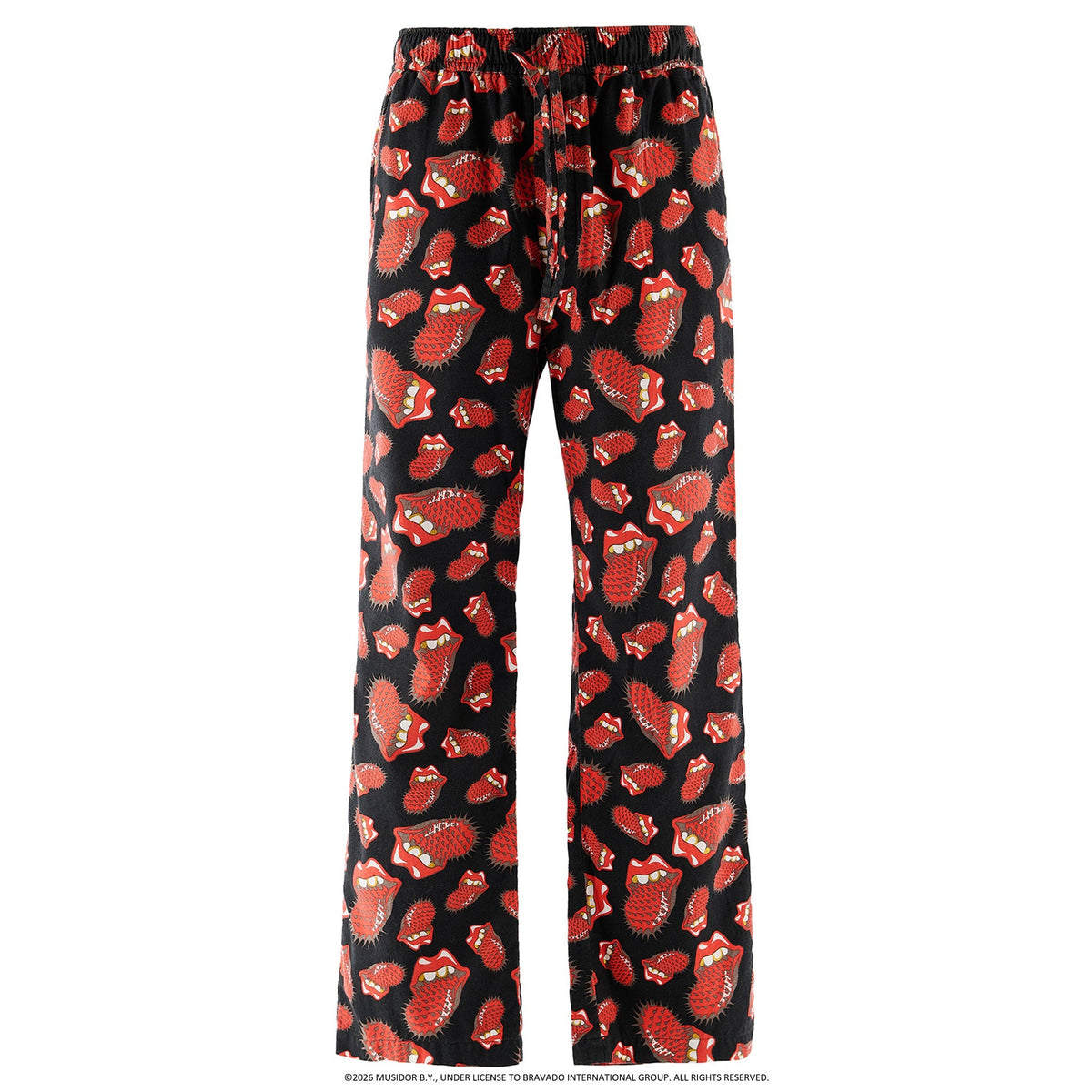 SAINT Mxxxxxx x The Rolling Stones TRS_PAJAMA PANTS/LIPS&TOHGUE / BLACK