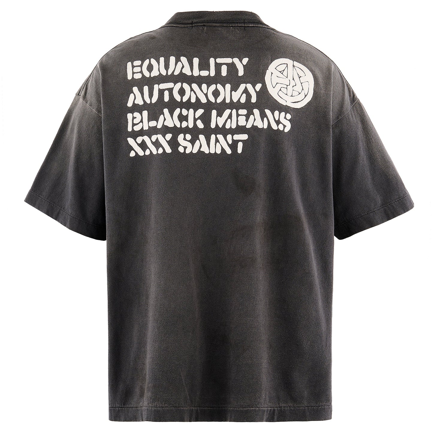 SAINT Mxxxxxx x blackmeans BKM_SS T-SHIRT/PEACE / BLACK